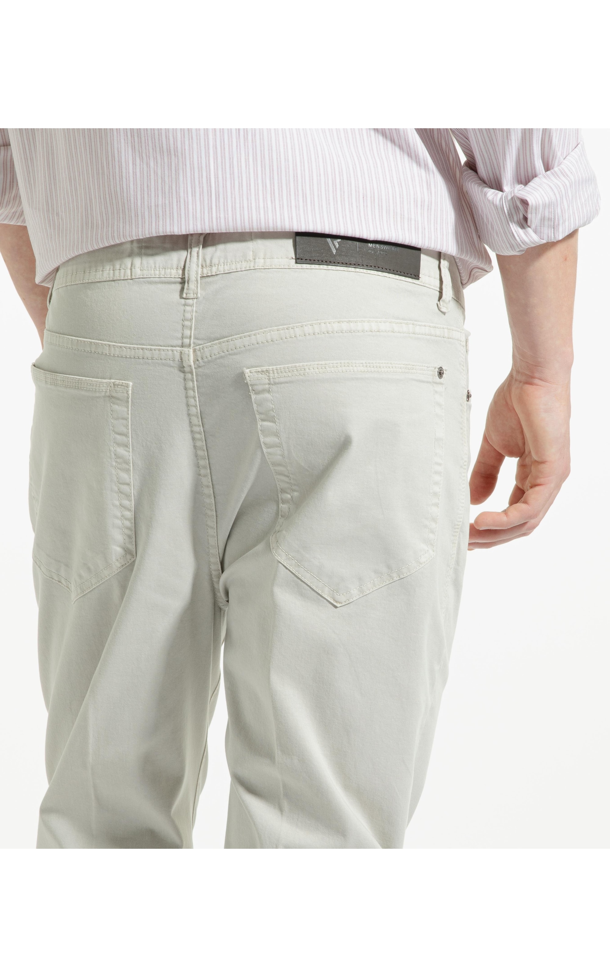 Calça Color Twill Power Slim Silver