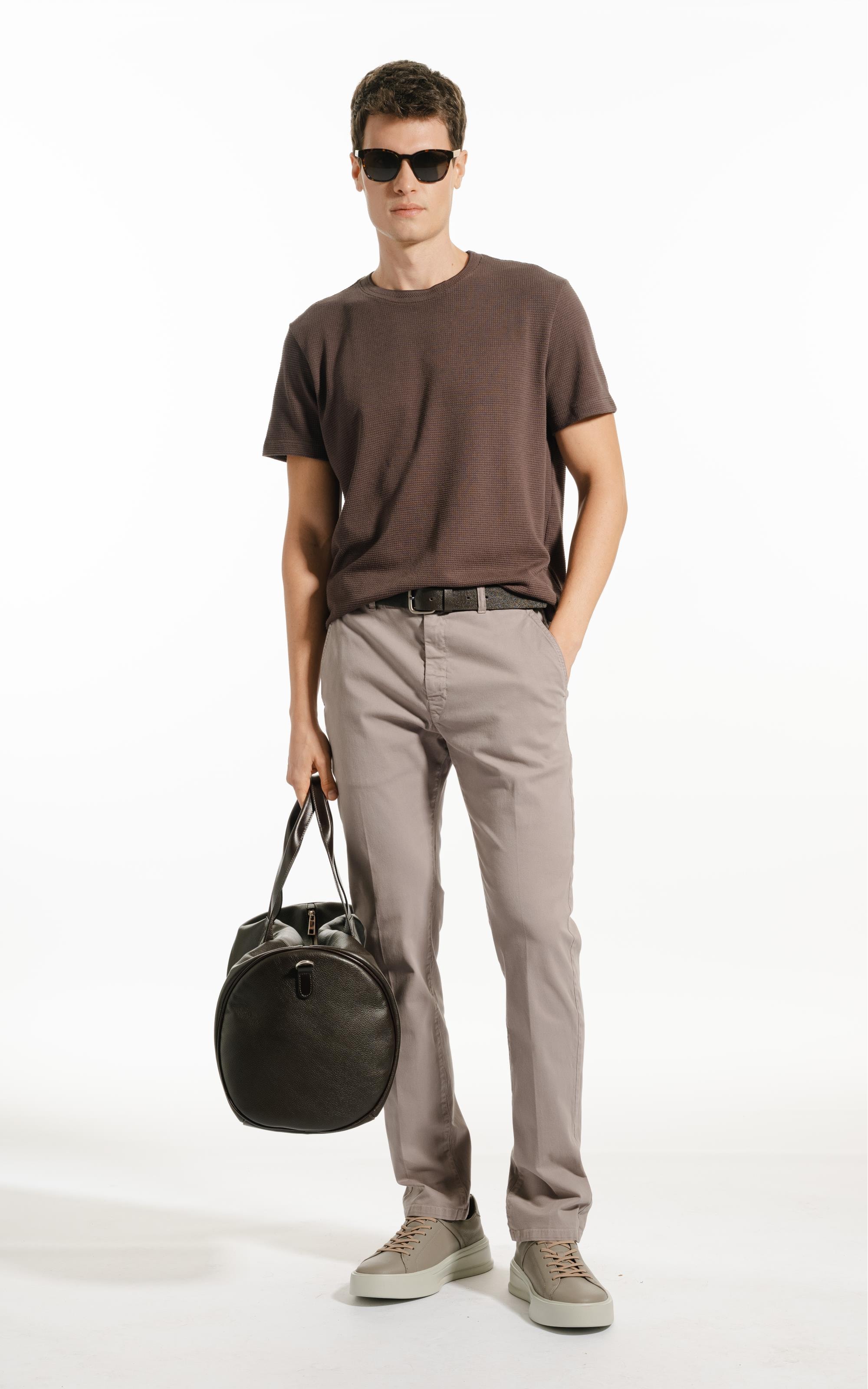 Calça Color Twill Power Tradicional Chino Niquel