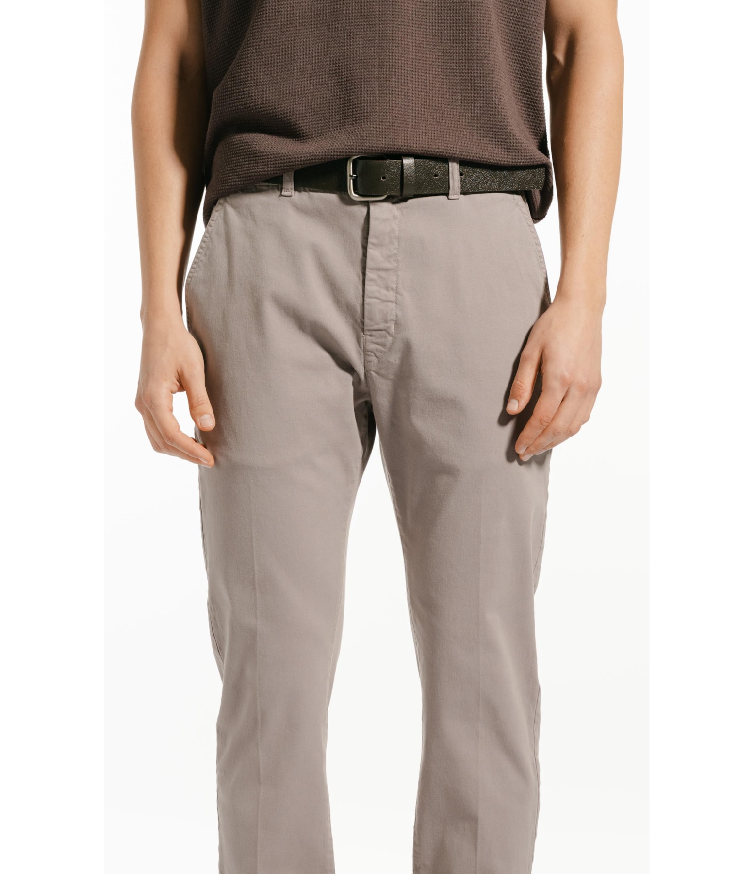 Calça Color Twill Power Tradicional Chino Niquel