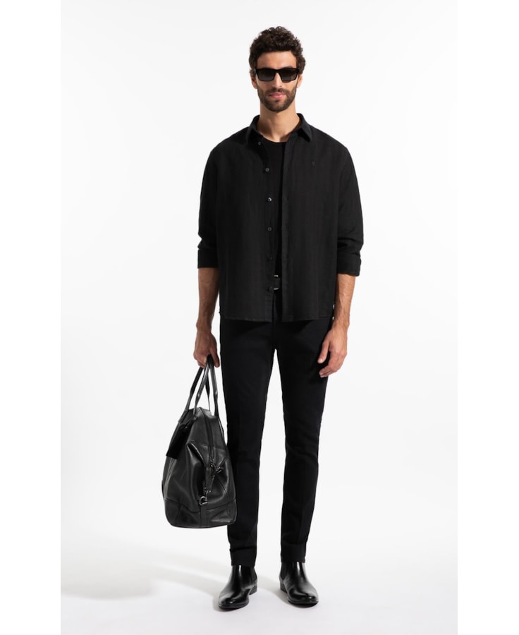 Calça First Black (Skinny) 5 Pockets Amaciado