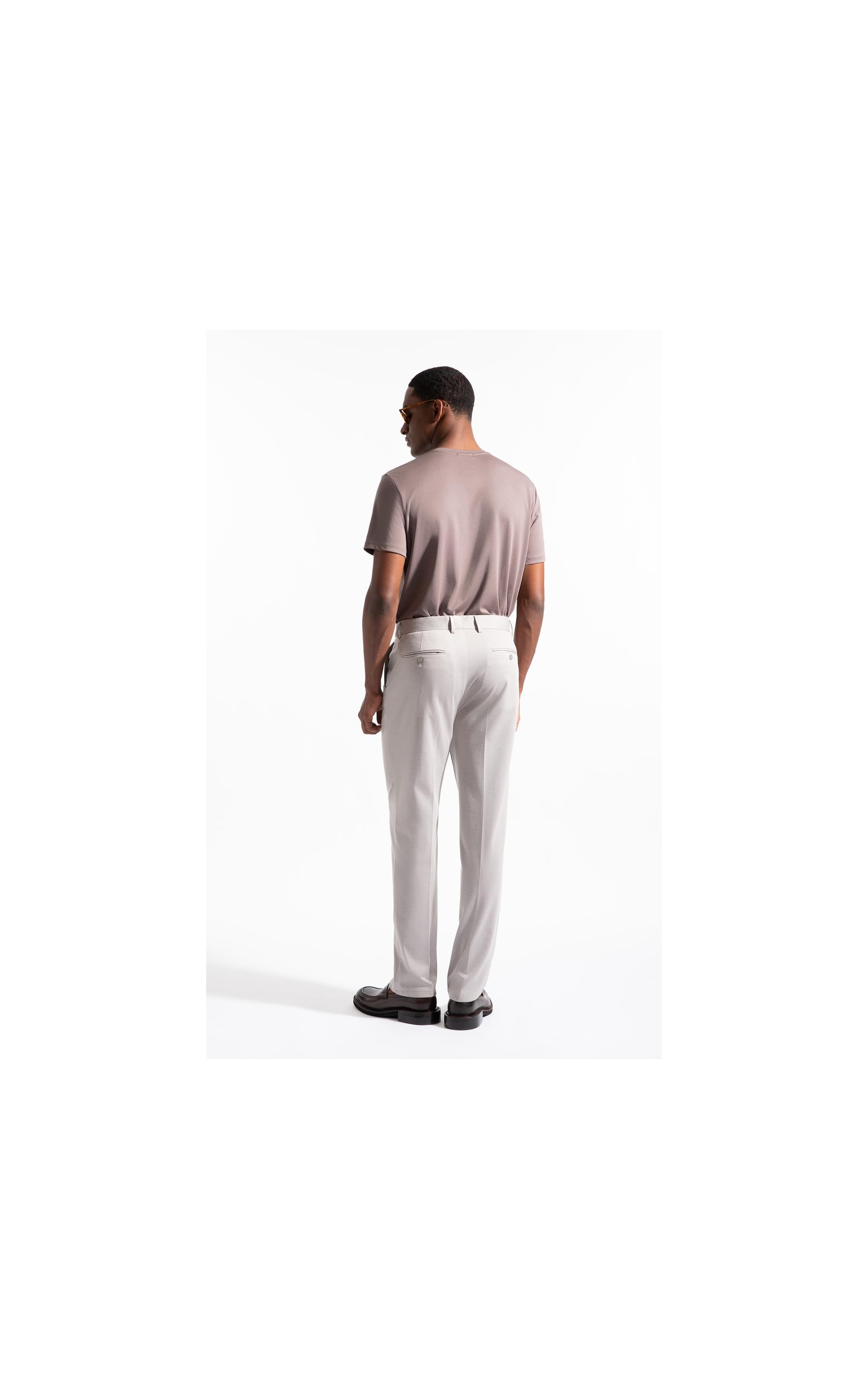 Calça Interlock Knitted Flex Cinza Claro