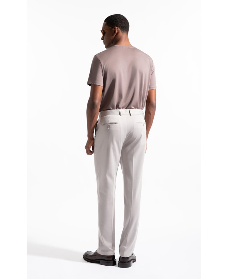 Calça Interlock Knitted Flex Cinza Claro