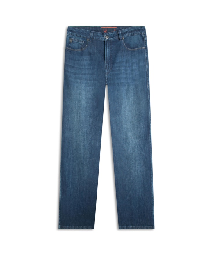 Calça Jeans Comfort Stretch Lavagem Alta