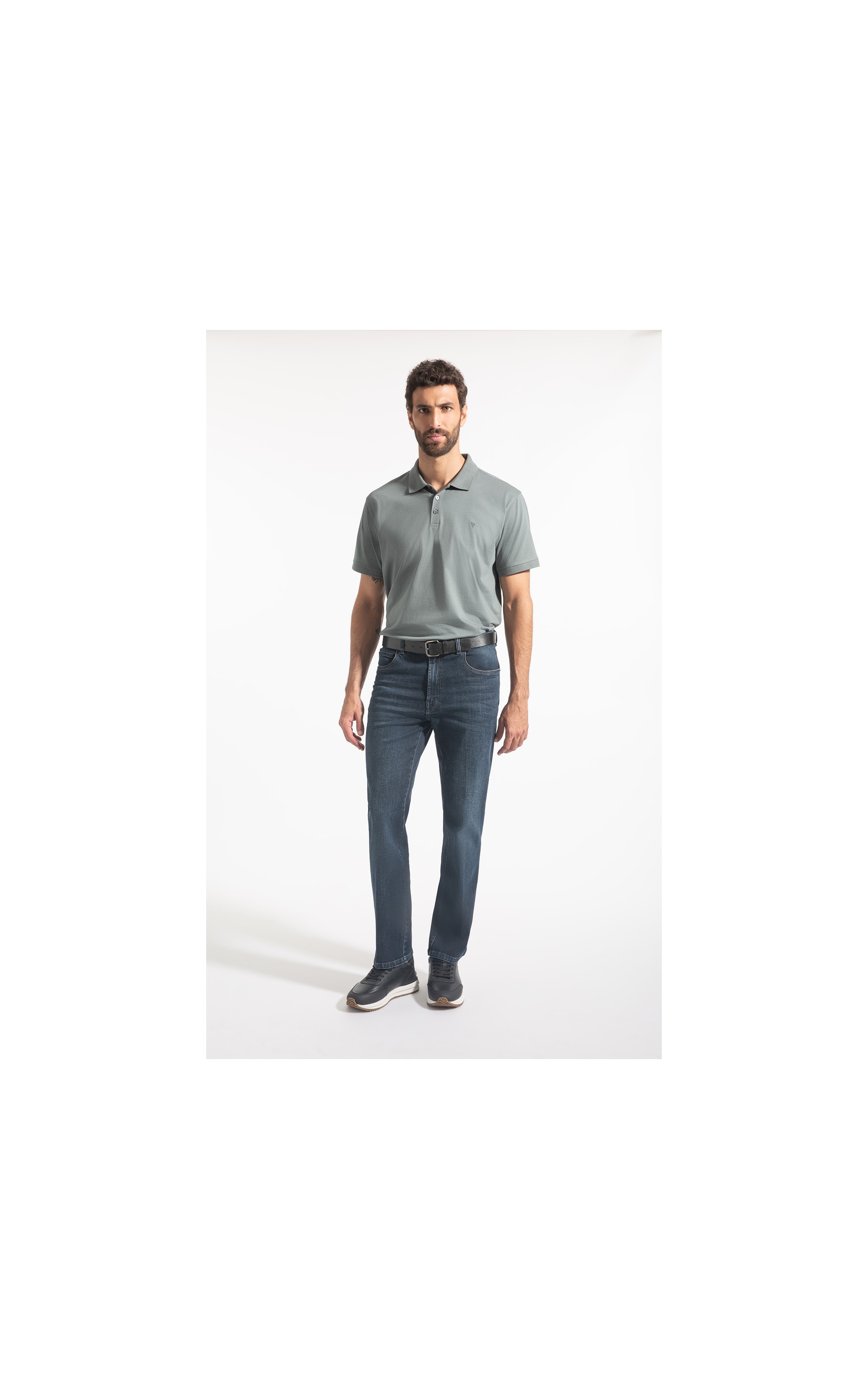 Calça Jeans Dark Forest Elastic 5 Pockets Lavagem Media