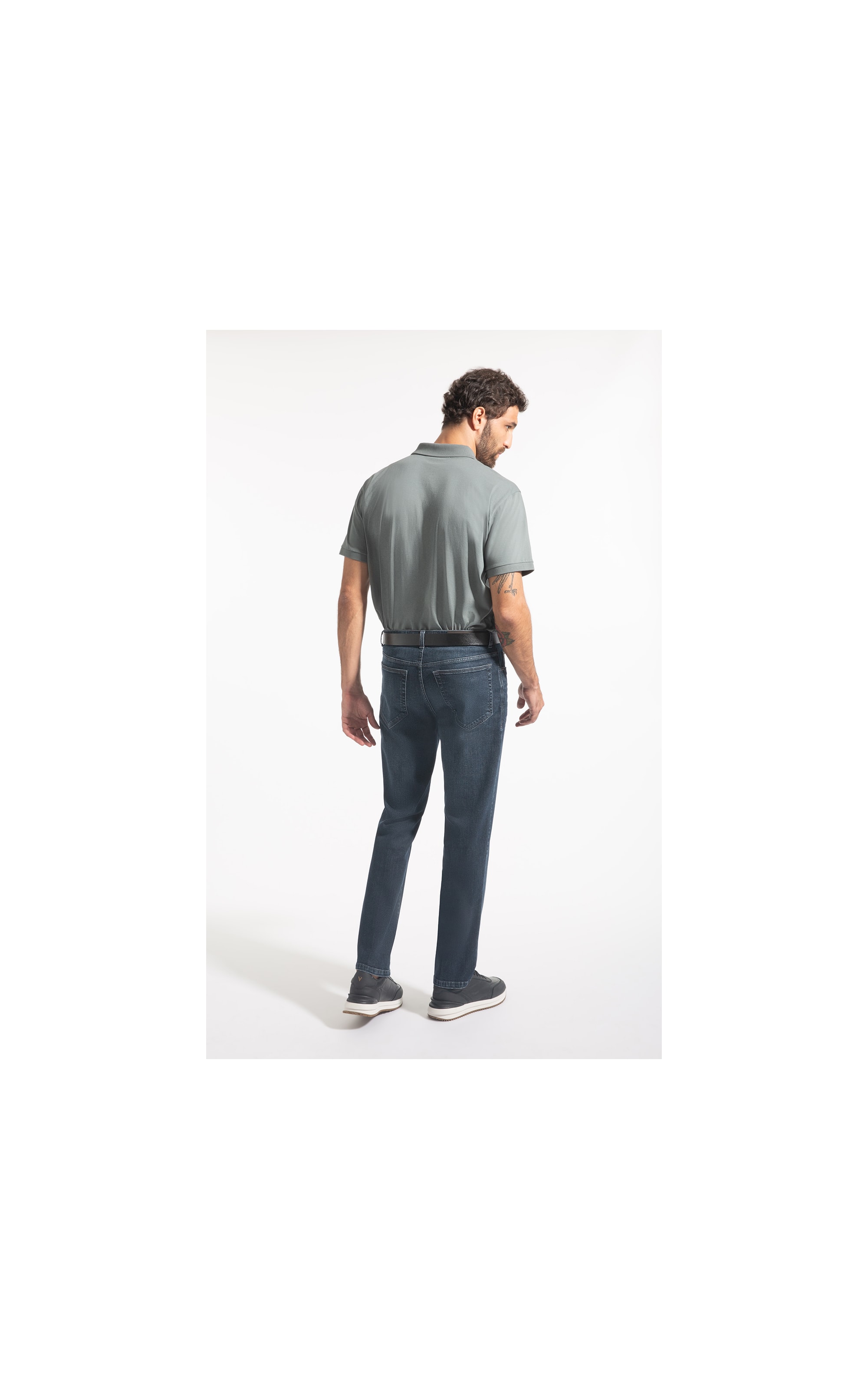 Calça Jeans Dark Forest Elastic 5 Pockets Lavagem Media