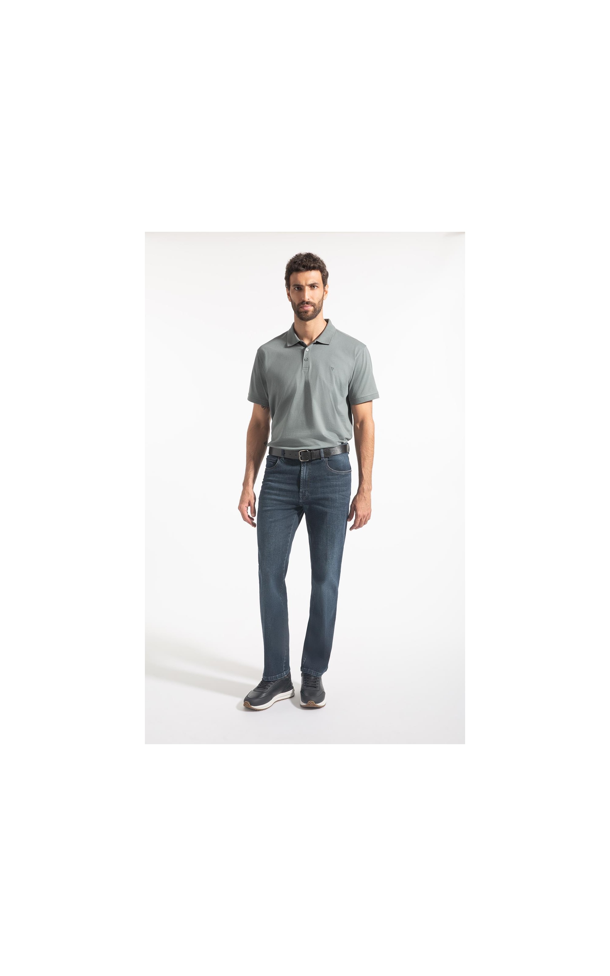 Calça Jeans Dark Forest Elastic 5 Pockets Lavagem Media