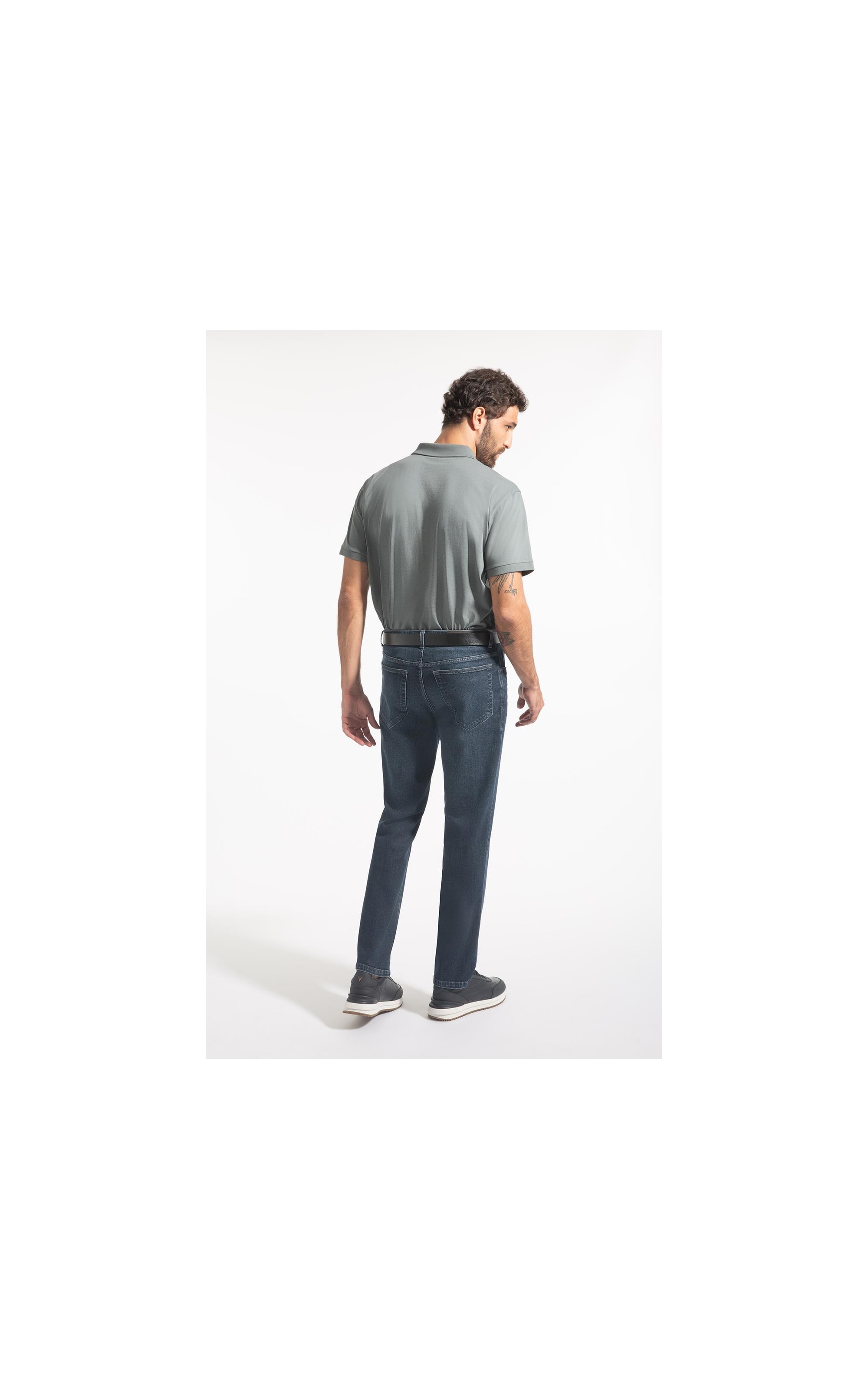 Calça Jeans Dark Forest Elastic 5 Pockets Lavagem Media