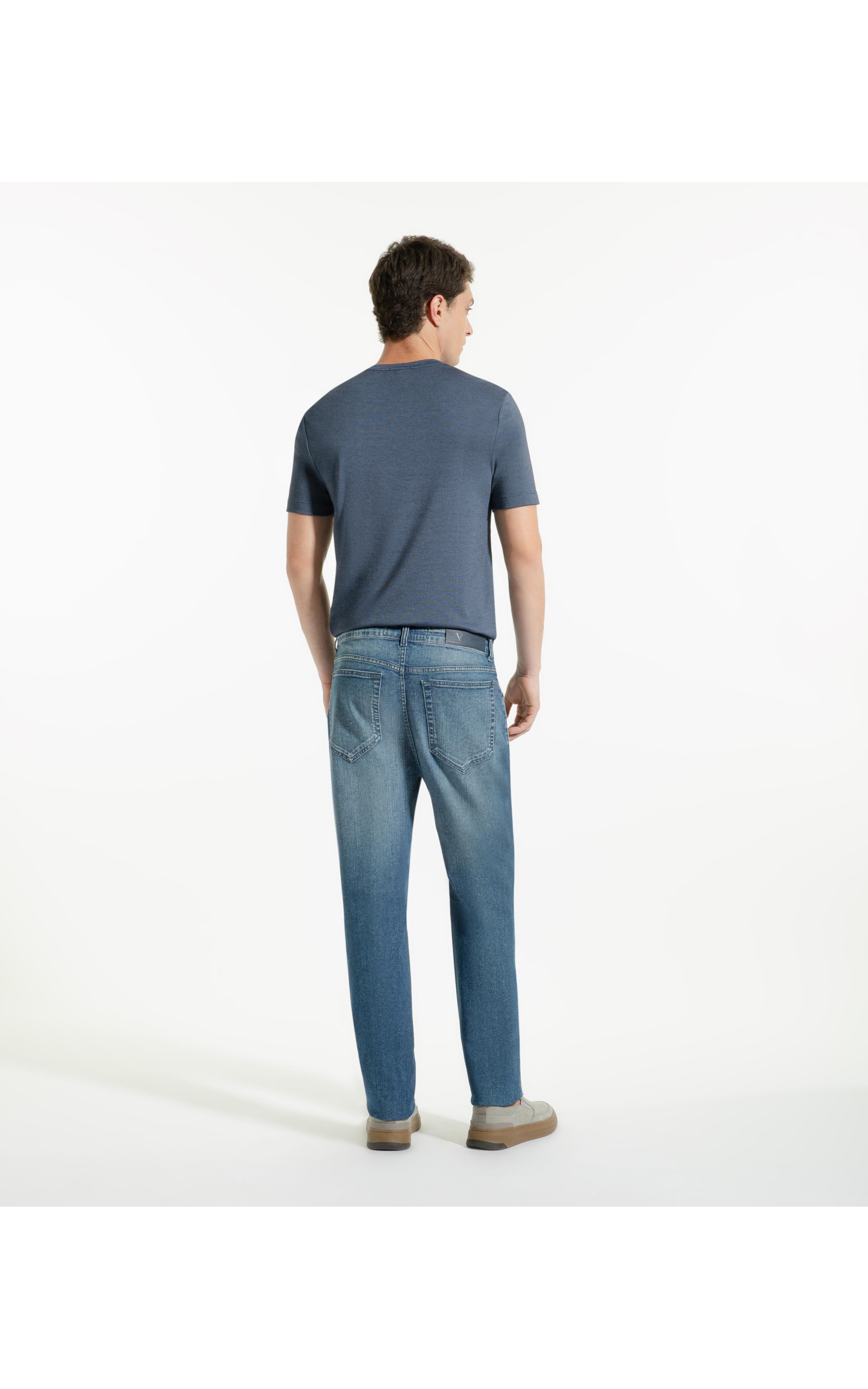 Calça Jeans Dark Indigo Elastic Slim Classic Lavagem Baixa