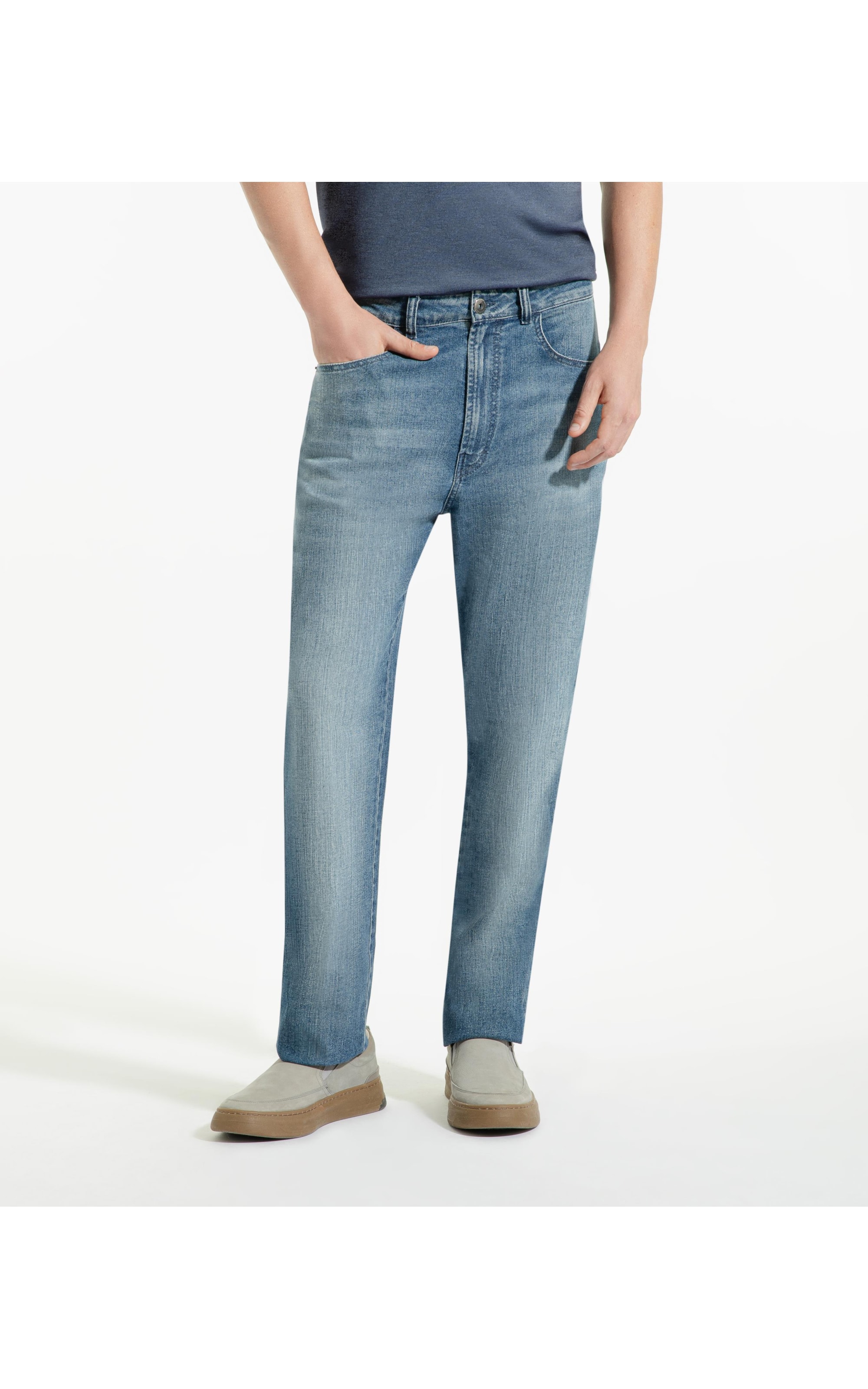 Calça Jeans Dark Indigo Elastic Slim Classic Lavagem Baixa