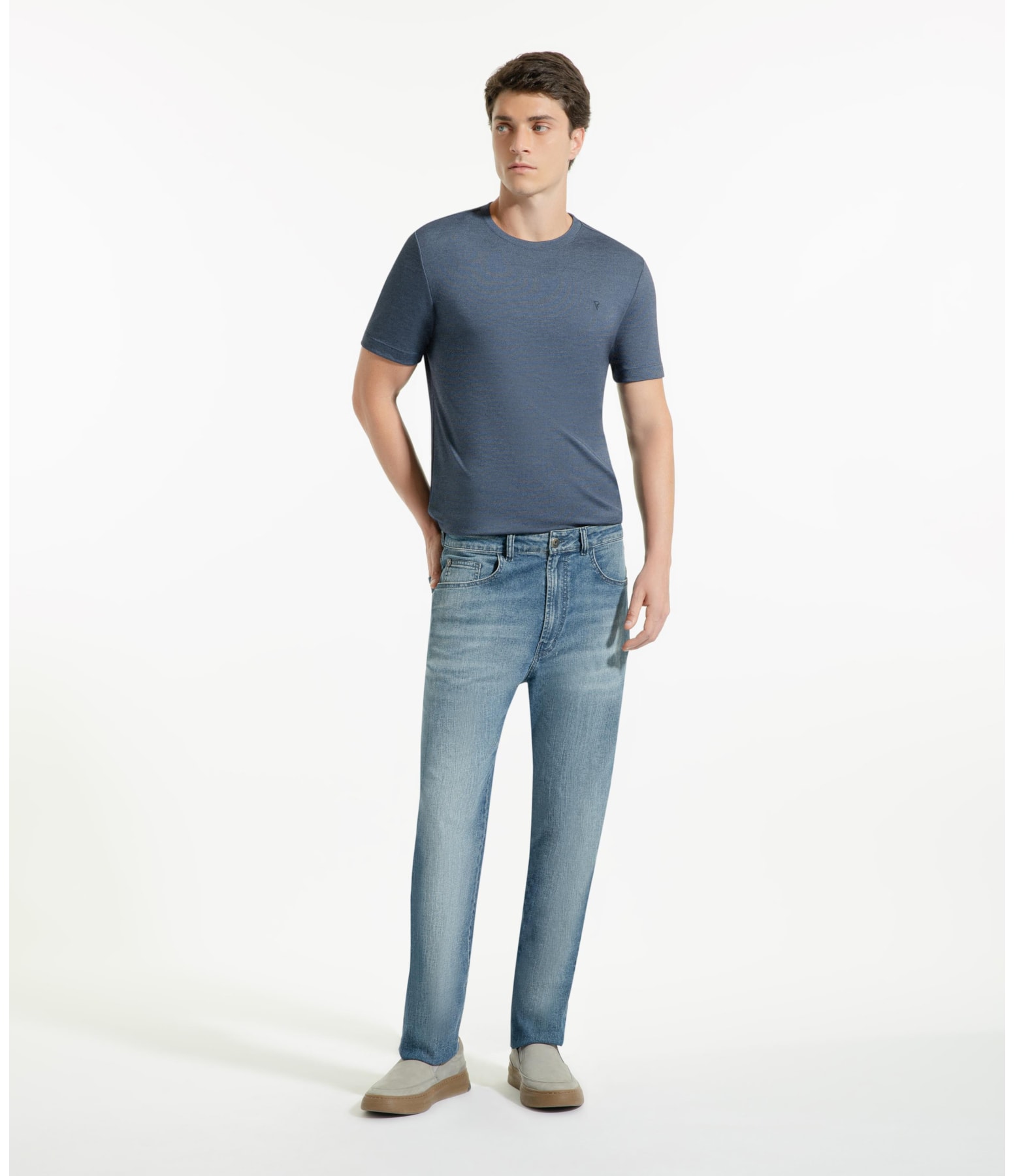 Calça Jeans Dark Indigo Elastic Slim Classic Lavagem Baixa