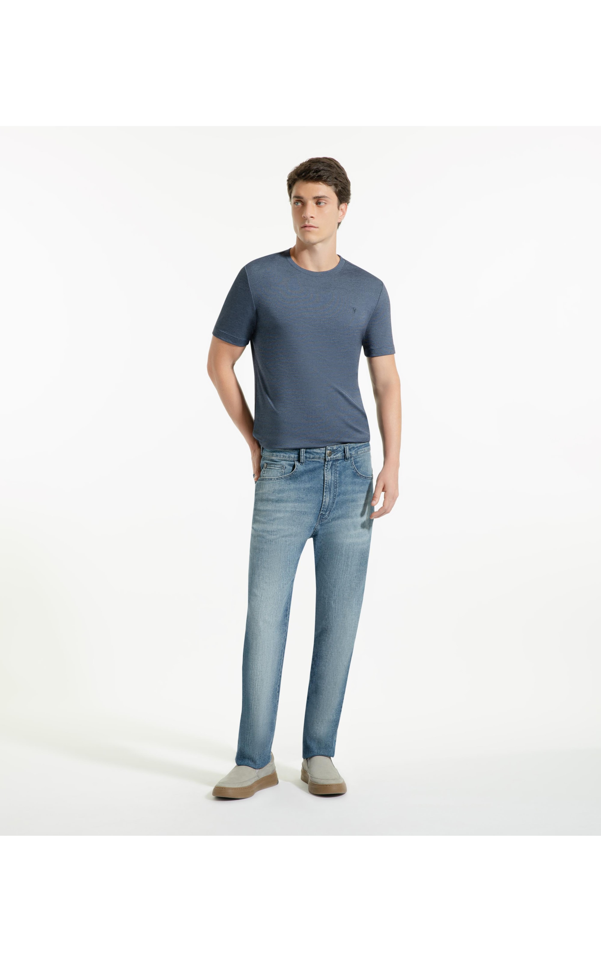 Calça Jeans Dark Indigo Elastic Slim Classic Lavagem Baixa