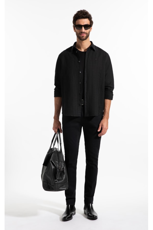 Calça Jeans First Black (Skinny) 5 Pockets Amaciado