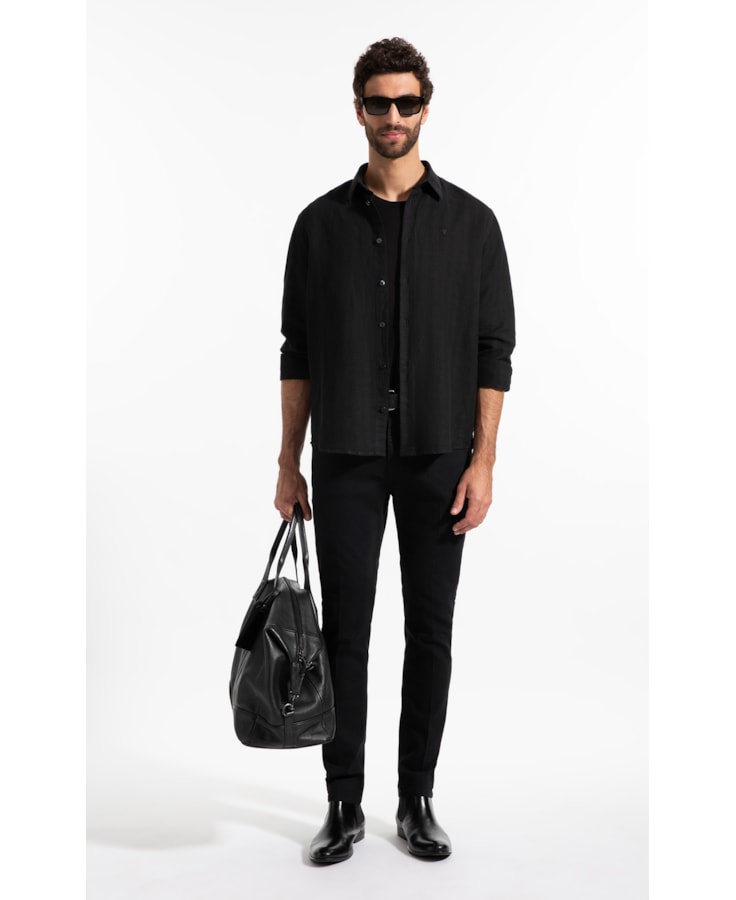 Calça Jeans First Black (Skinny) 5 Pockets Amaciado