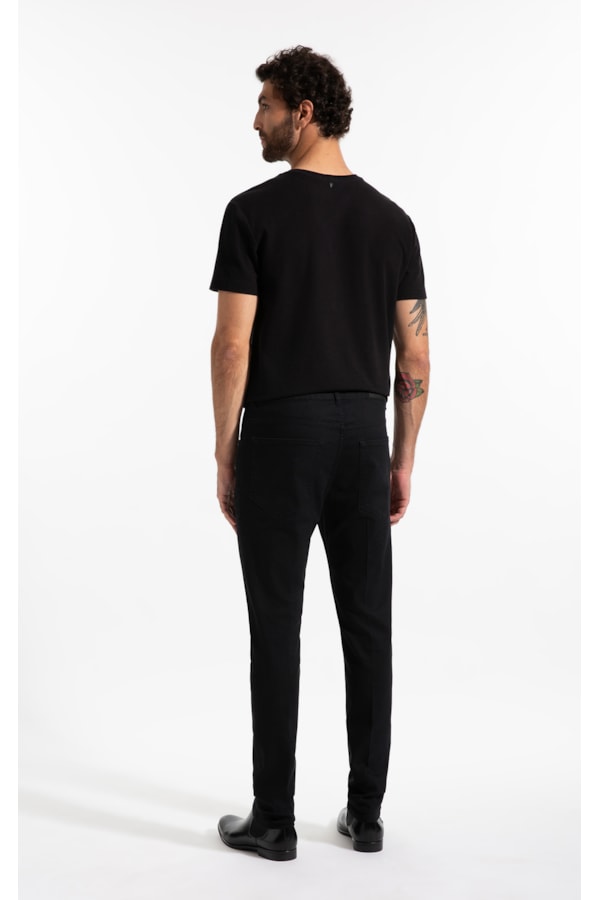 Calça Jeans First Black (Skinny) 5 Pockets Amaciado