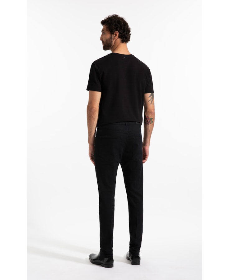 Calça Jeans First Black (Skinny) 5 Pockets Amaciado