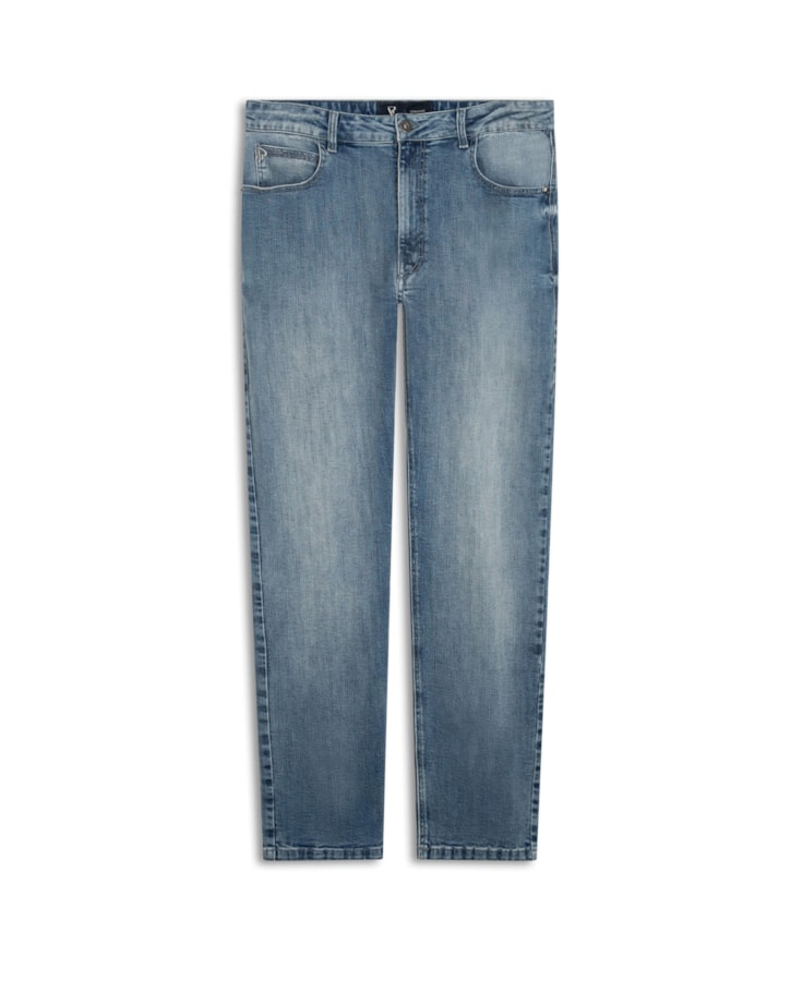 Calça Jeans High Comfort Slim Lavagem Baixa