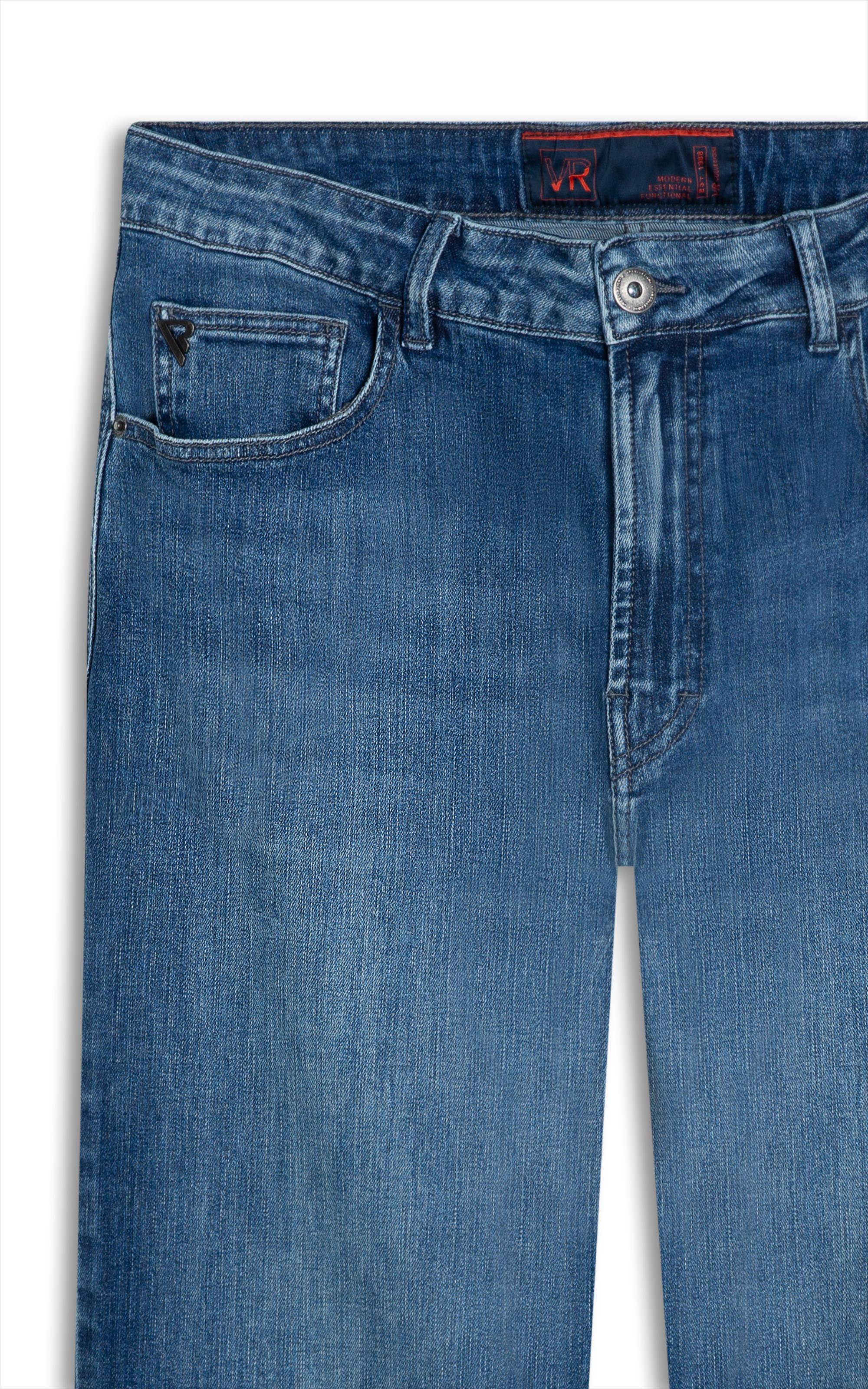 Calça Jeans High Comfort Stretch 5 Pockets 2159 Lav Médio C/ Puidos