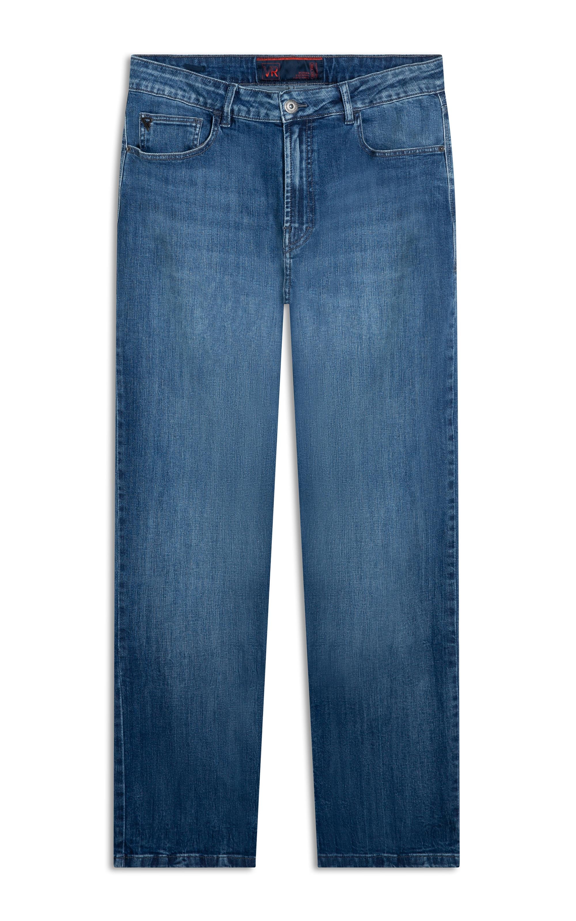 Calça Jeans High Comfort Stretch 5 Pockets 2159 Lav Médio C/ Puidos