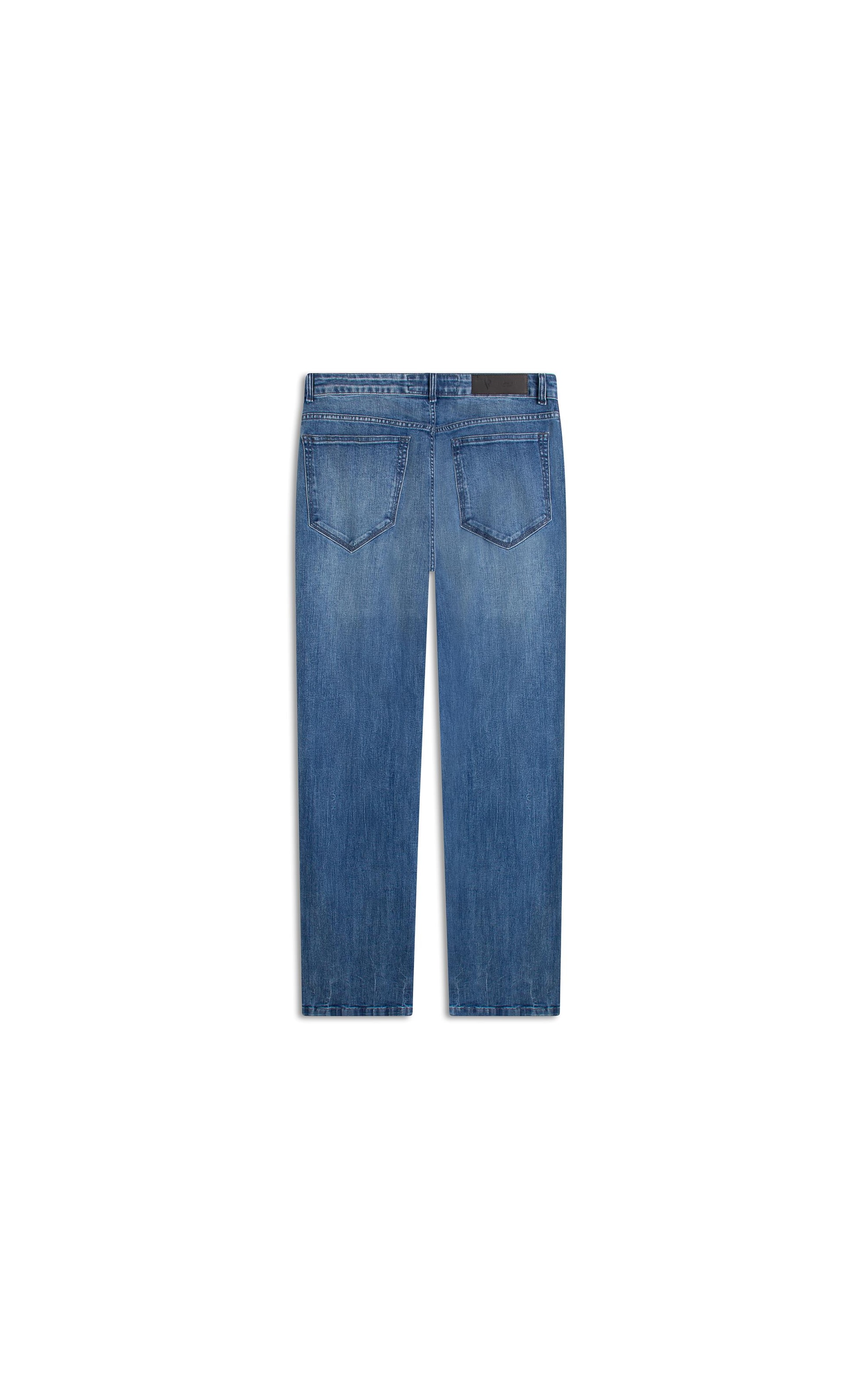 Calça Jeans High Comfort Stretch 5 Pockets Lavagem Baixa