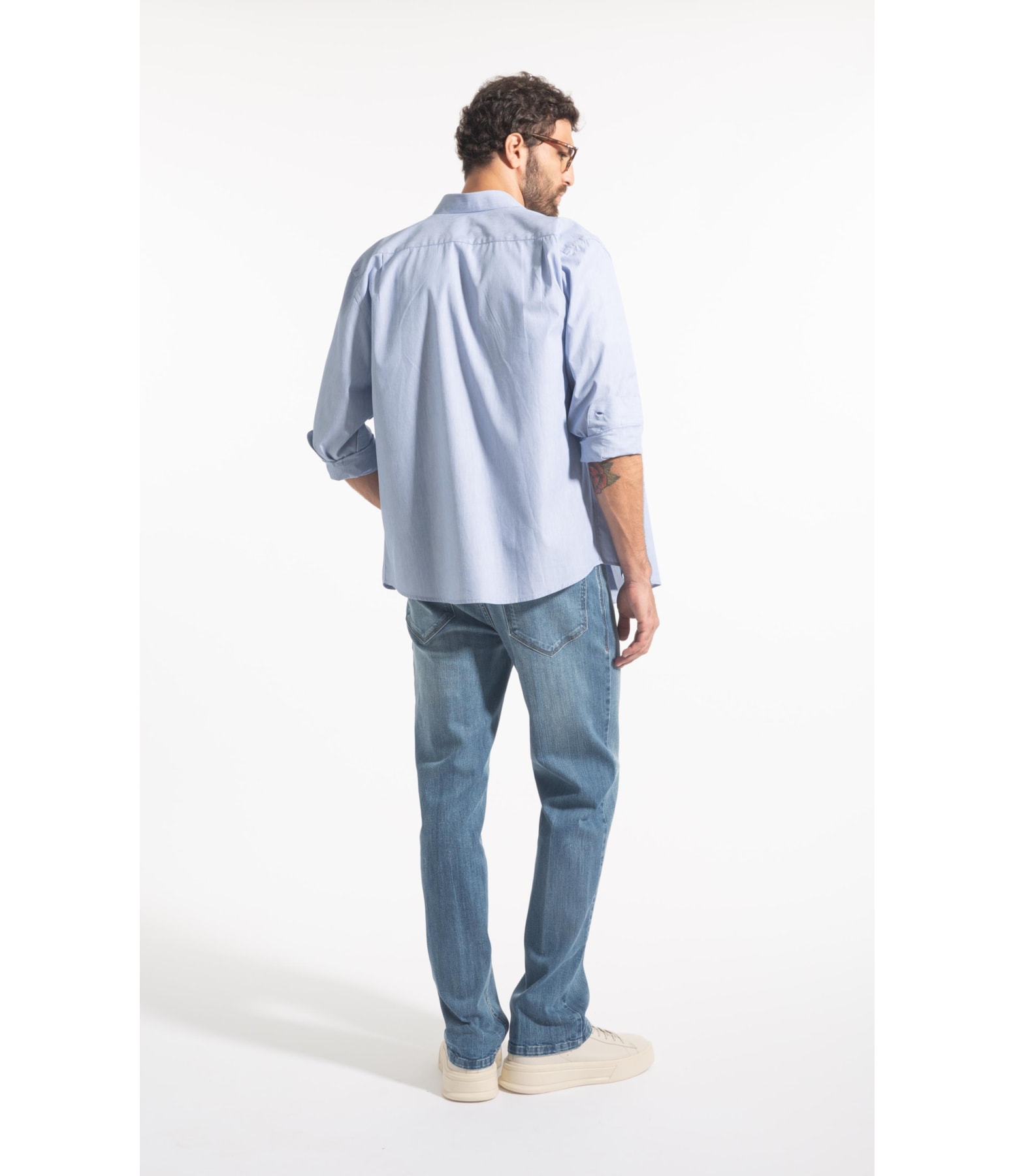 Calça Jeans High Comfort Stretch 5 Pockets Lavagem Baixa