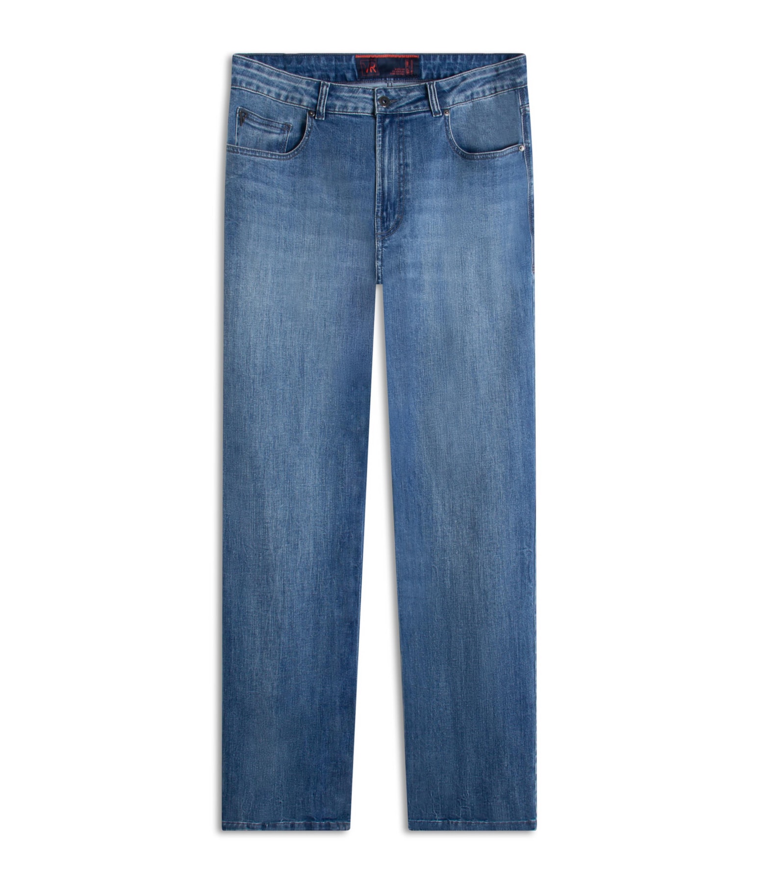 Calça Jeans High Comfort Stretch 5 Pockets Lavagem Baixa