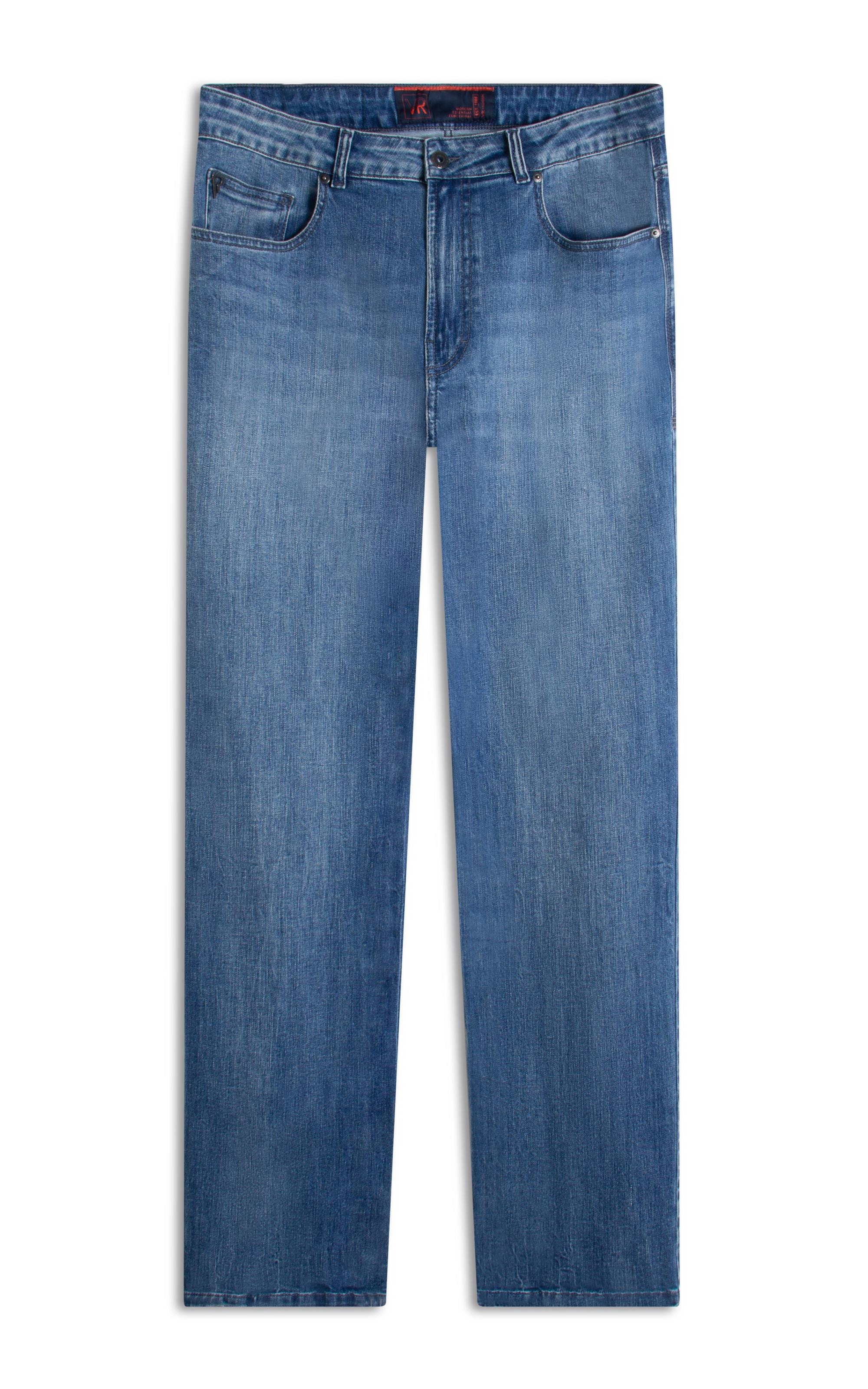 Calça Jeans High Comfort Stretch 5 Pockets Lavagem Baixa