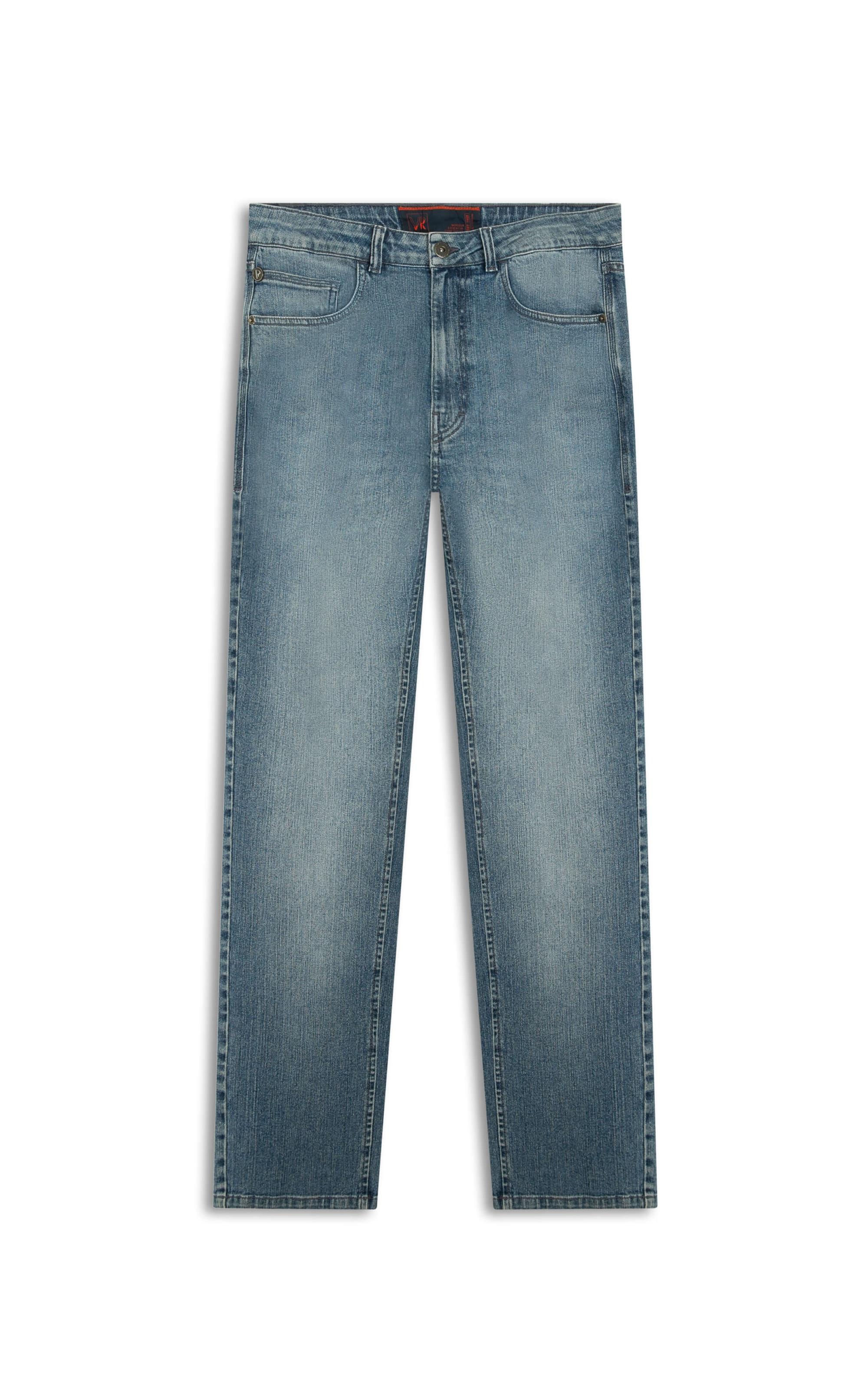 Calça Jeans High Comfort Stretch Tradicional Essencial Lav