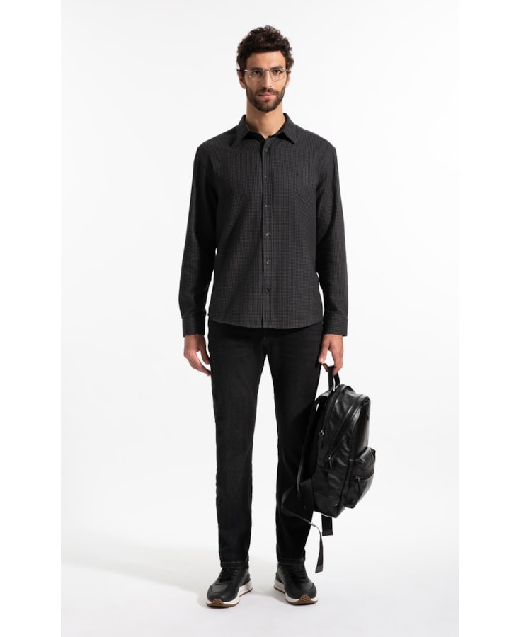 Calça Jeans Jogging Black (Slim) 5 Pockets Lav. Escuro C/ Stone
