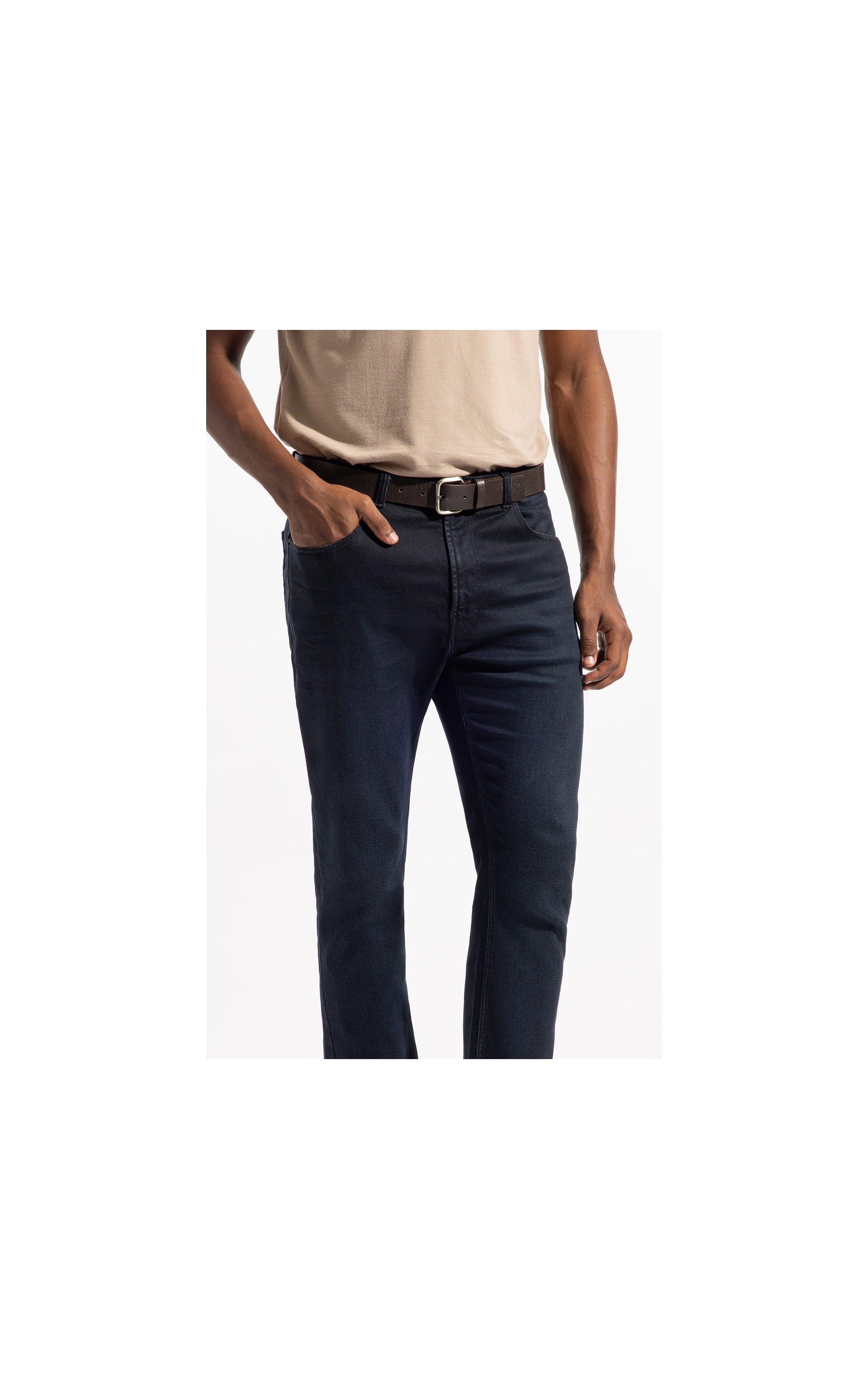 Jogging Intense Blue (Slim) 5 Pockets Lav. Escuro C/ Used e Matiz