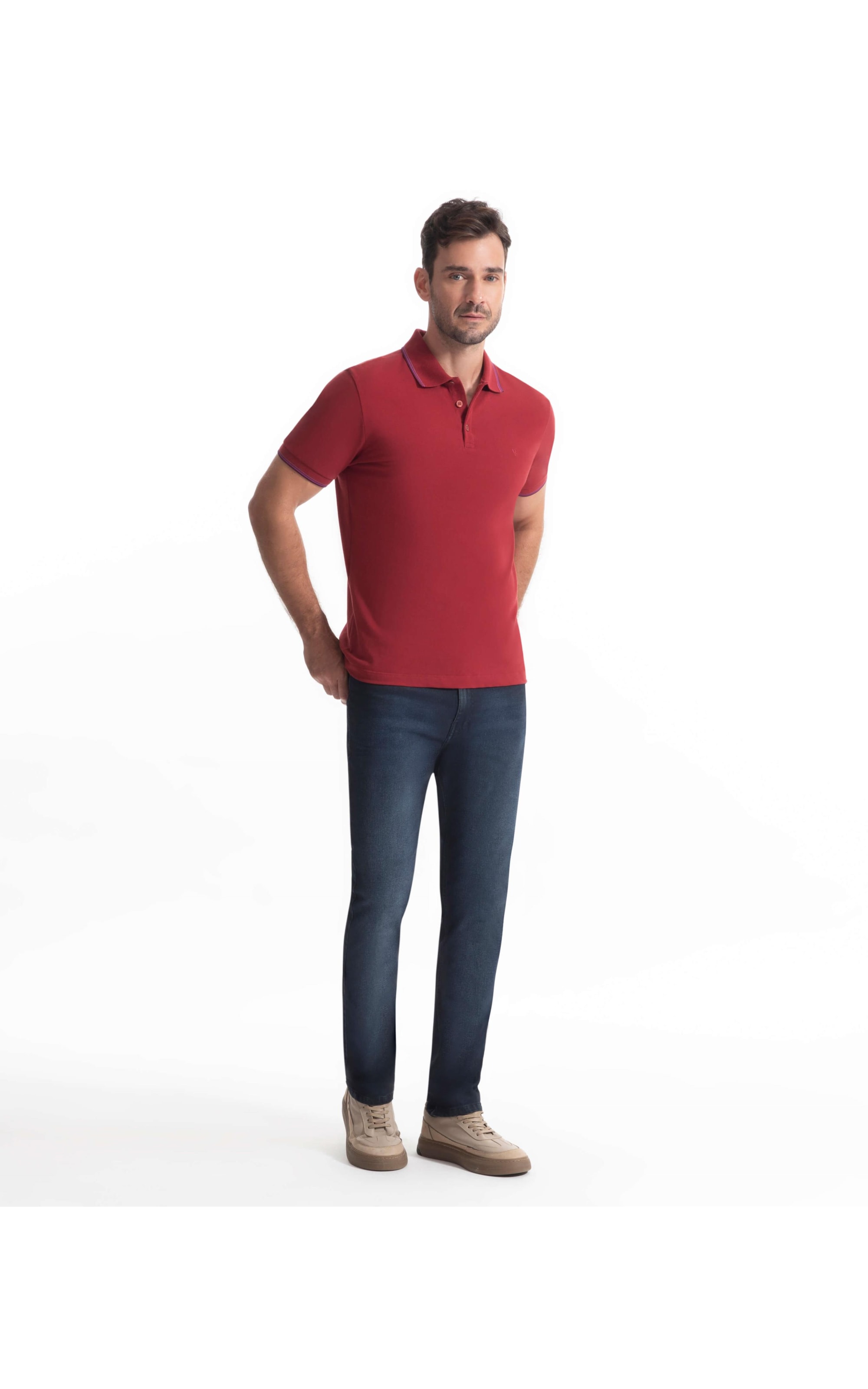 Calça Jeans Jogging Intense Blue Slim Lavagem Alta