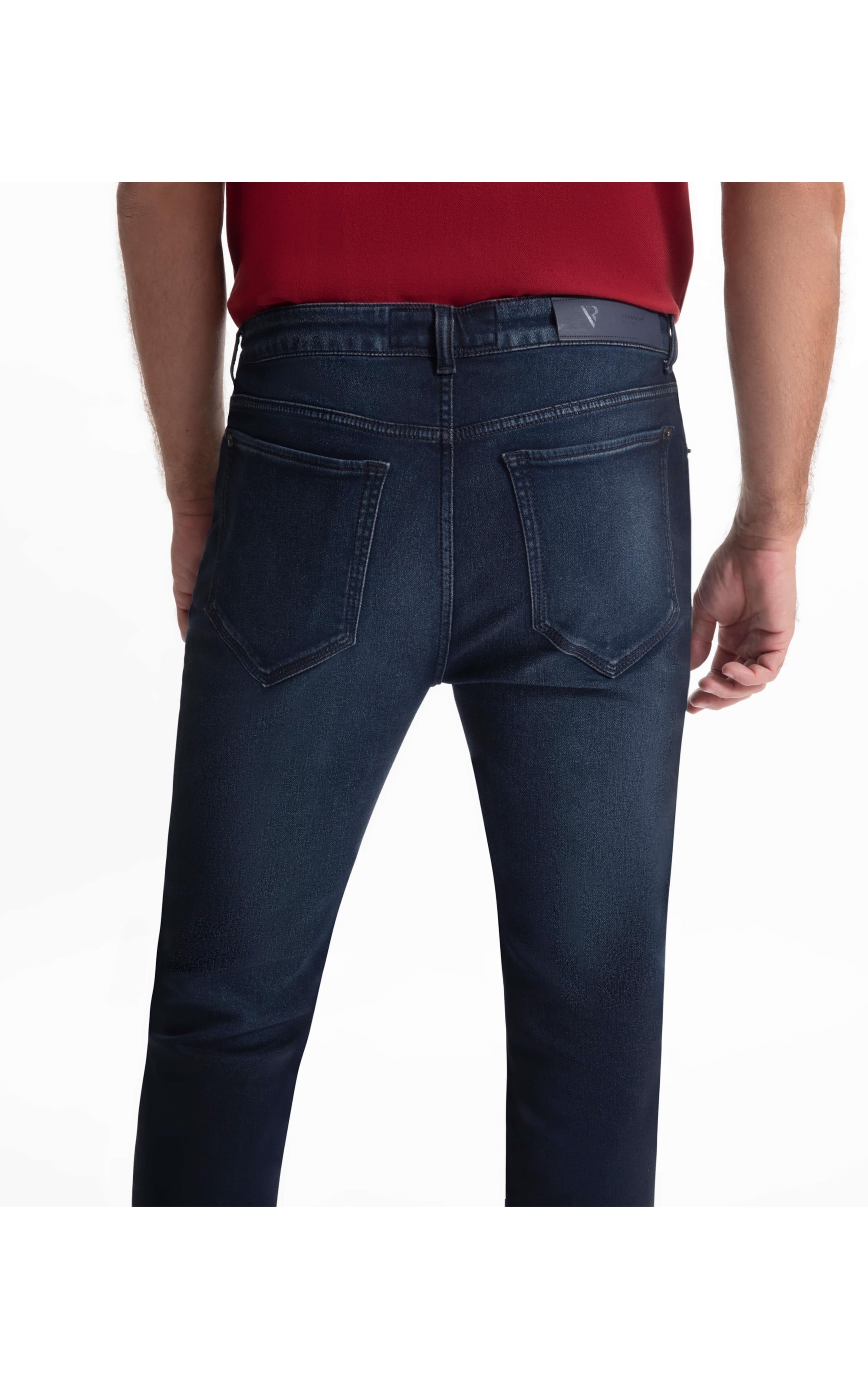 Calça Jeans Jogging Intense Blue Slim Lavagem Alta