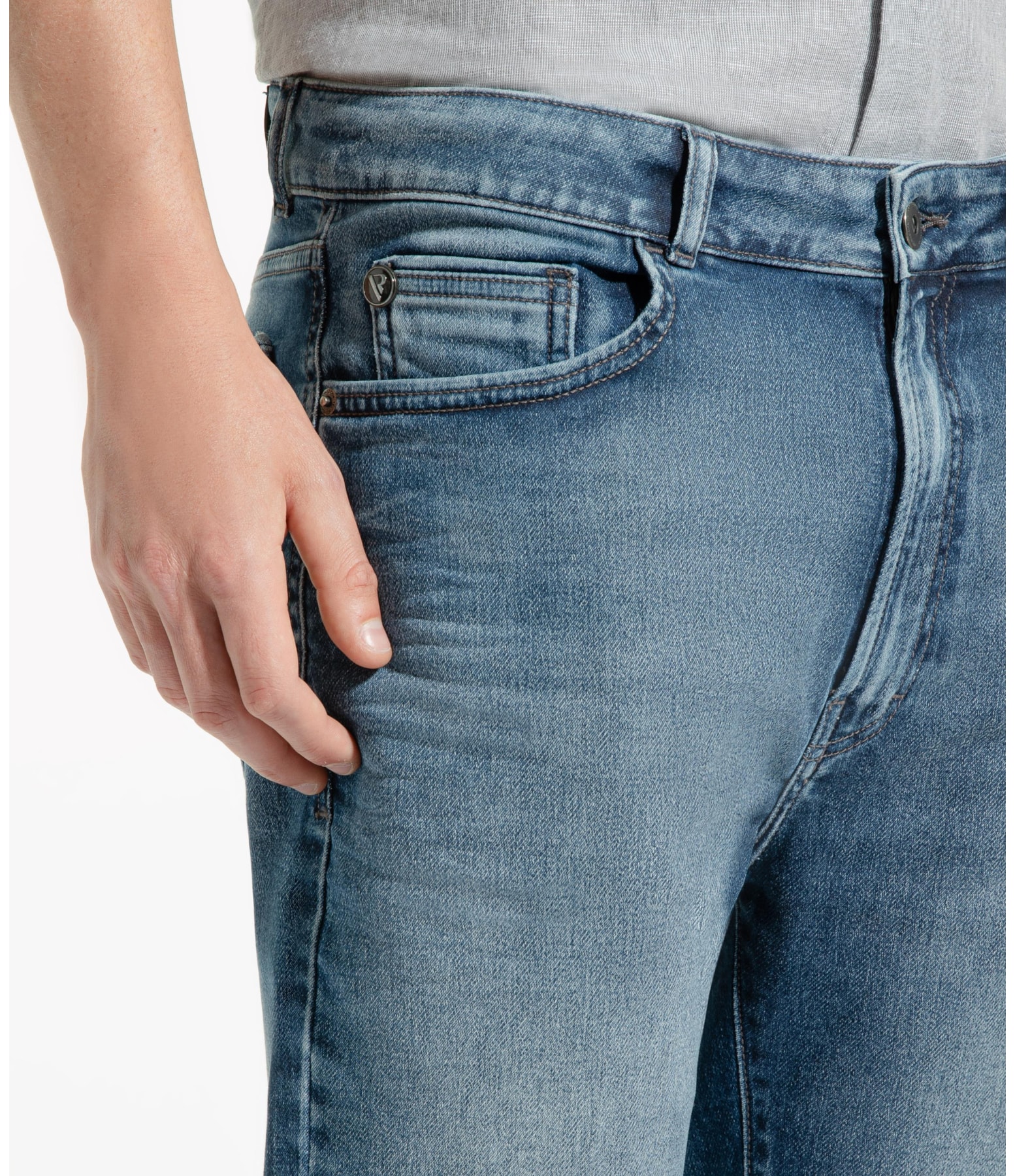 Calça Jeans Jogging Intense Blue Slim Premium Masculino Lavagem Media