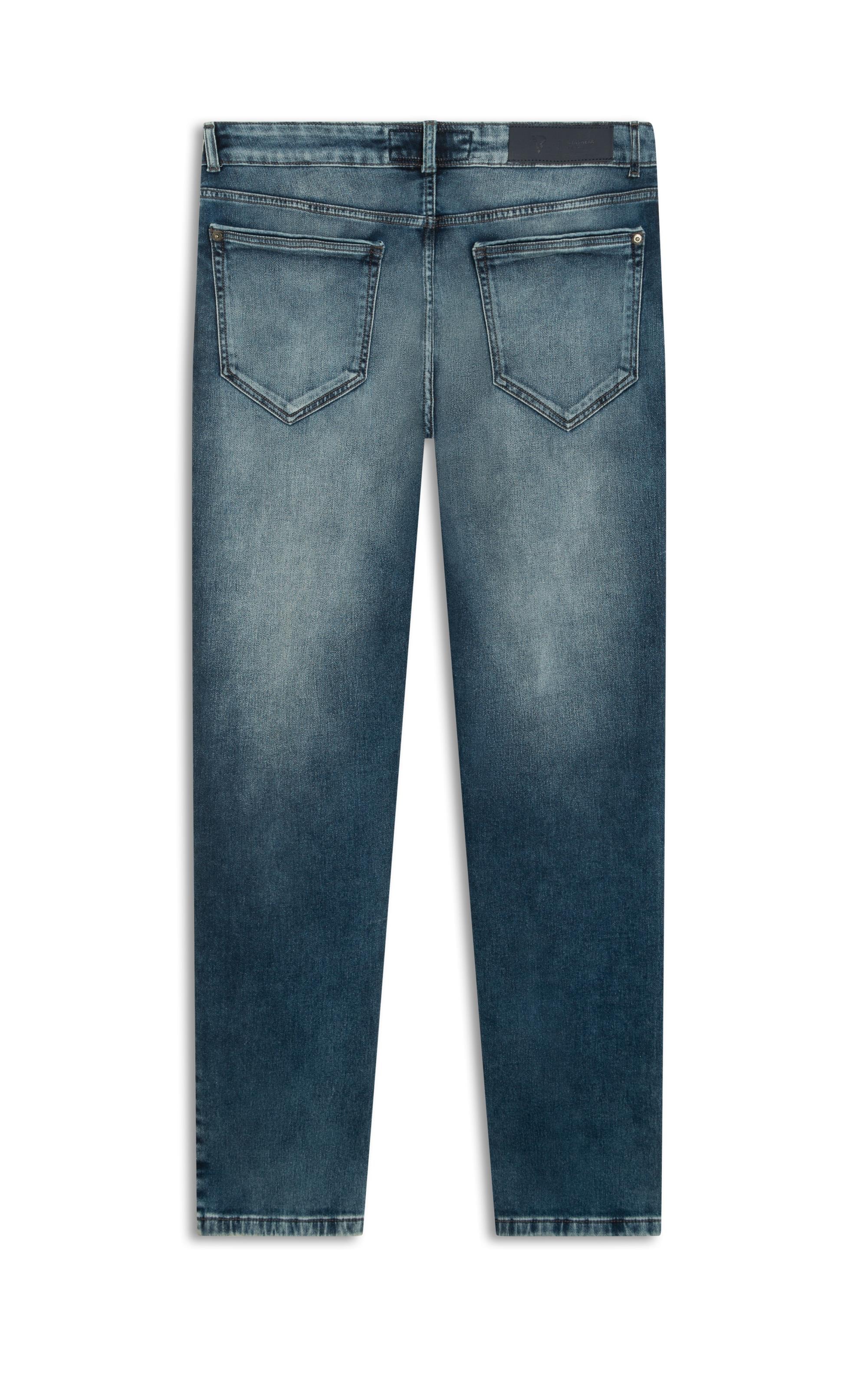 Calça Jeans Jogging Intense Blue Slim Premium Masculino Lavagem Media