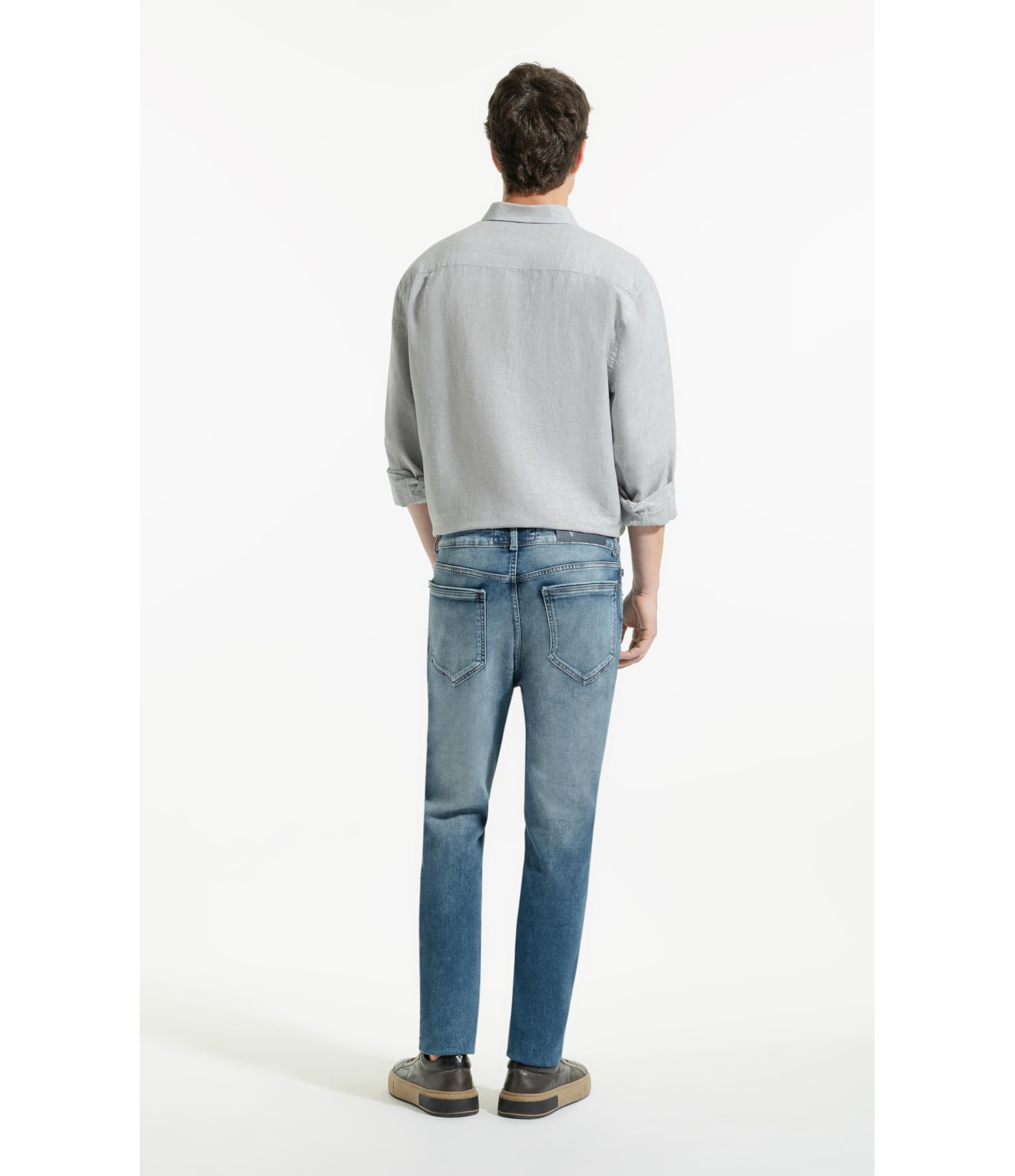 Calça Jeans Jogging Intense Blue Slim Premium Masculino Lavagem Media