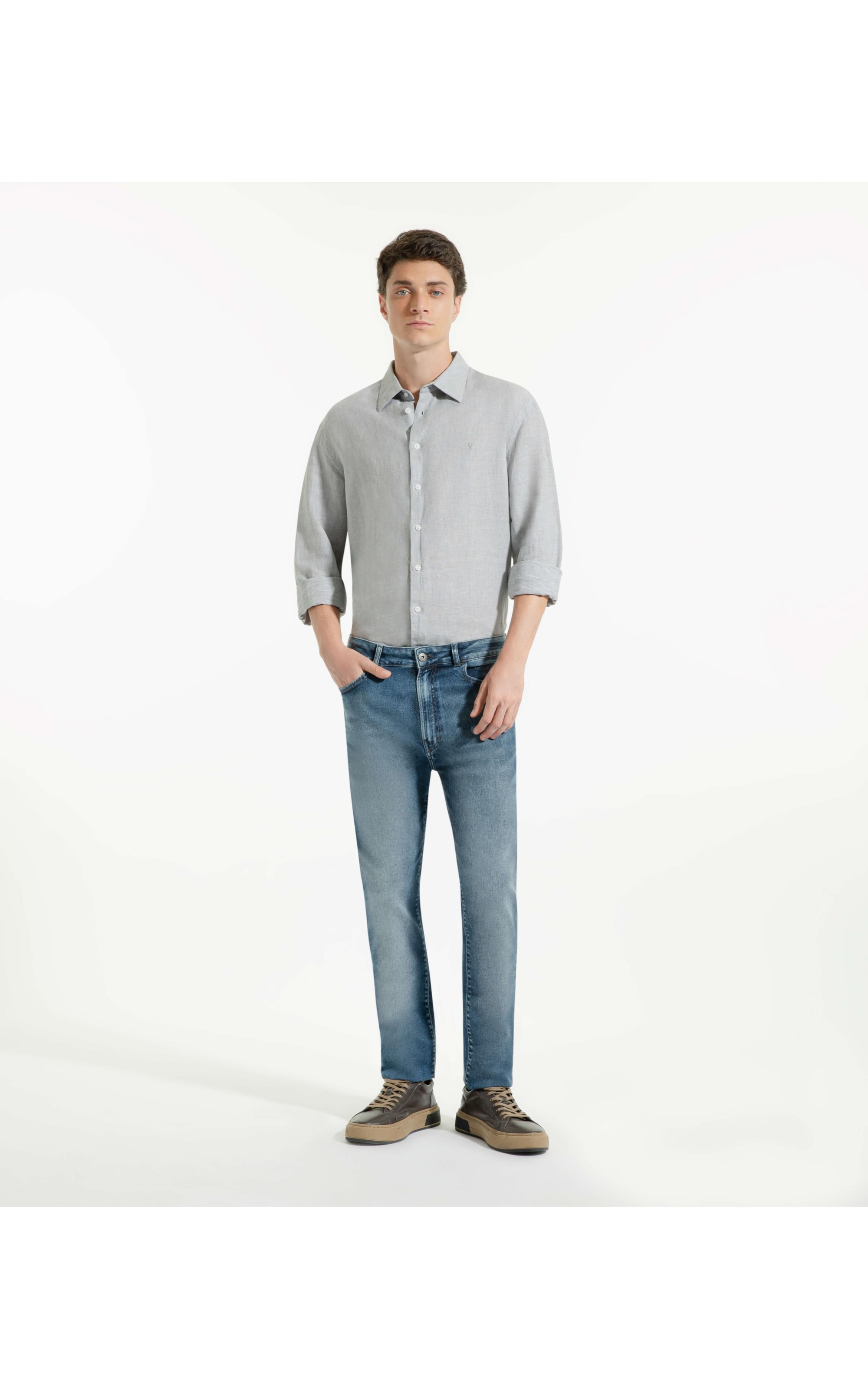Calça Jeans Jogging Intense Blue Slim Premium Masculino Lavagem Media