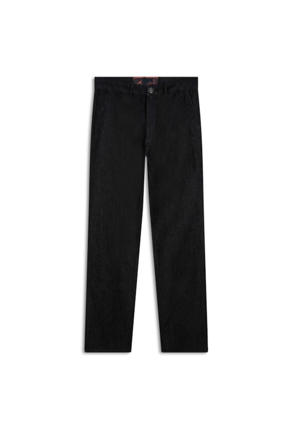 Calça Jeans Straight Black Sand Elastic Azul Marinho