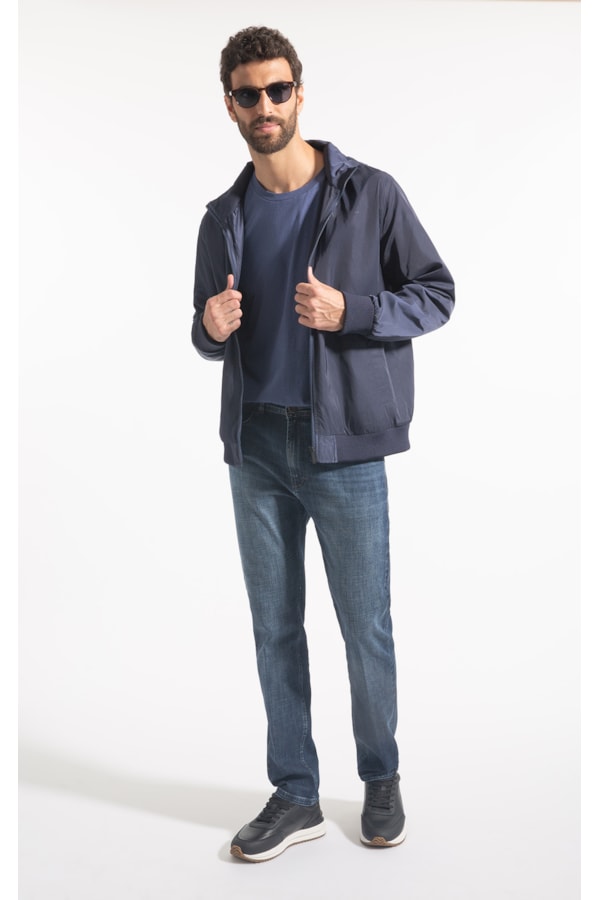 Calça Jeans Visco Denim Elastic Slim 5 Pockets Lavagem Alta