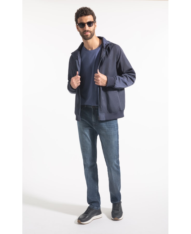 Calça Jeans Visco Denim Elastic Slim 5 Pockets Lavagem Alta