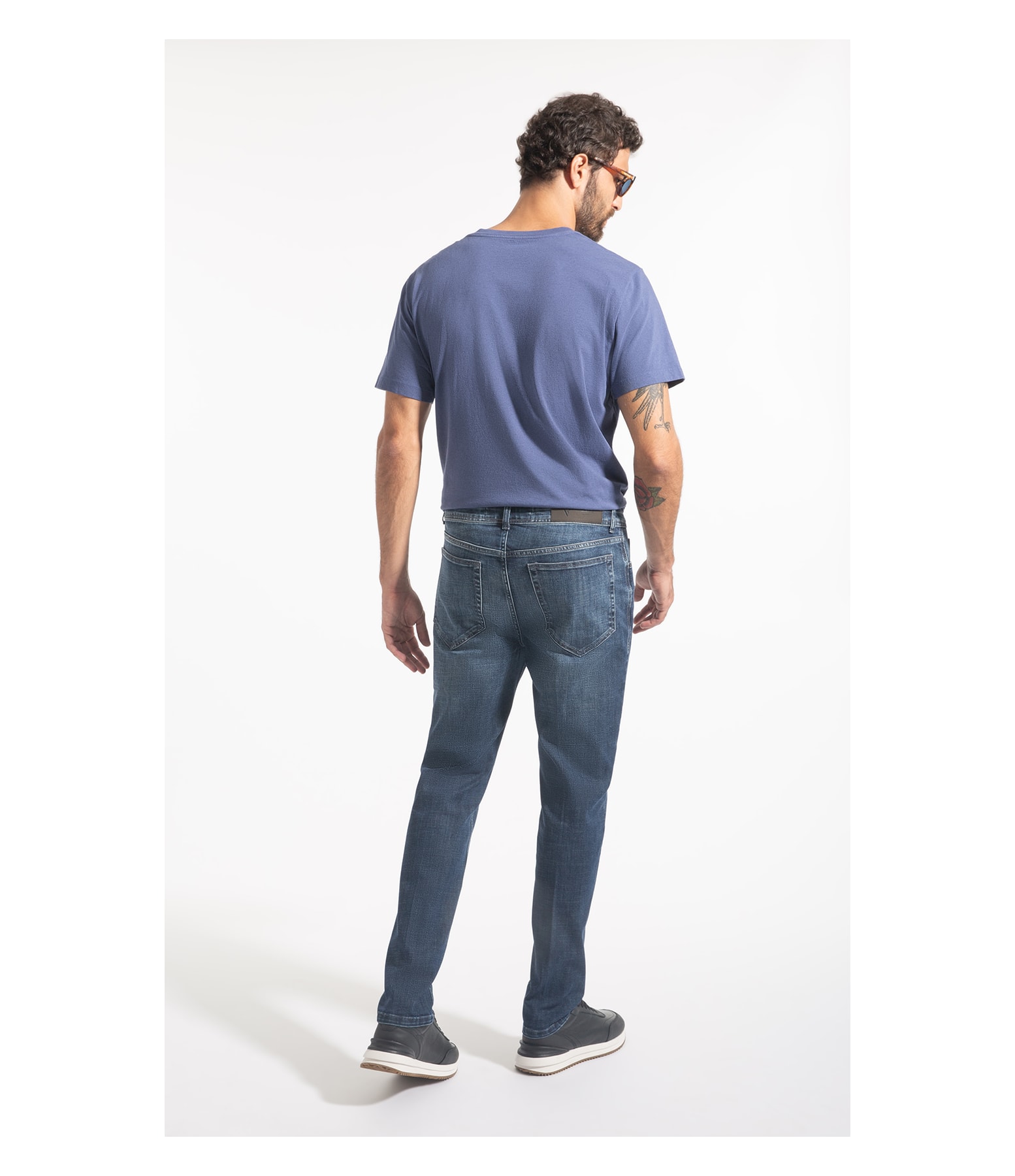 Calça Jeans Visco Denim Elastic Slim 5 Pockets Lavagem Alta