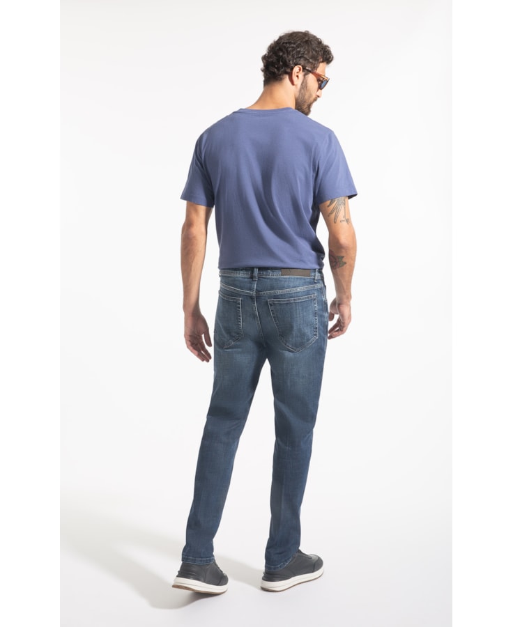 Calça Jeans Visco Denim Elastic Slim 5 Pockets Lavagem Alta