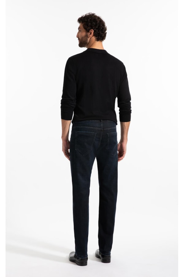 Calça Jeans Visco Indigo Elastic (Classic) 5 Pockets Lav. Médio 3d