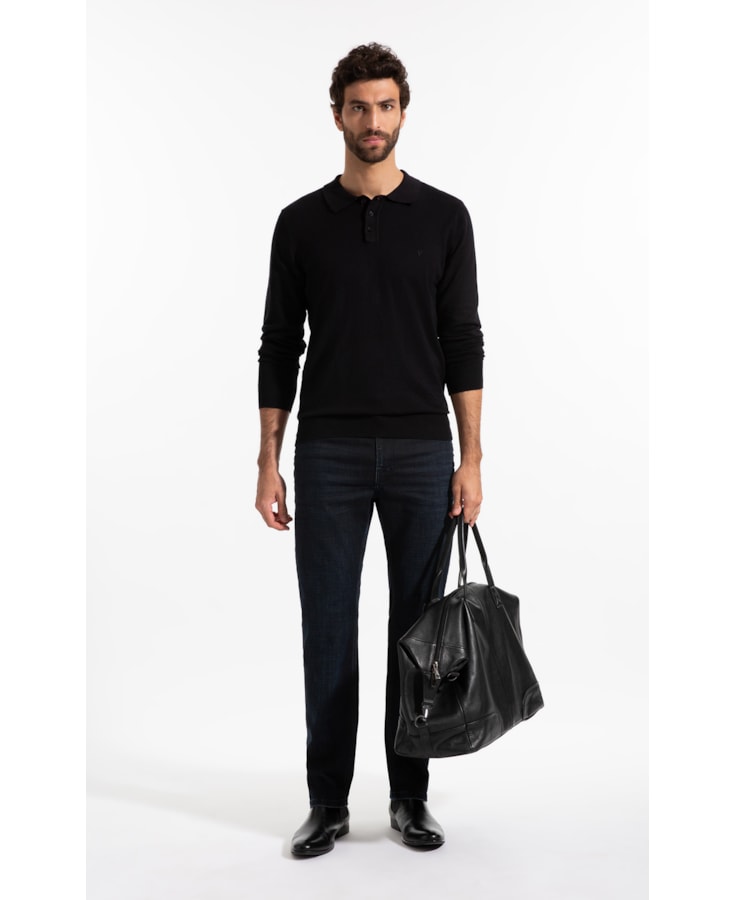 Calça Jeans Visco Indigo Elastic (Classic) 5 Pockets Lav. Médio 3d