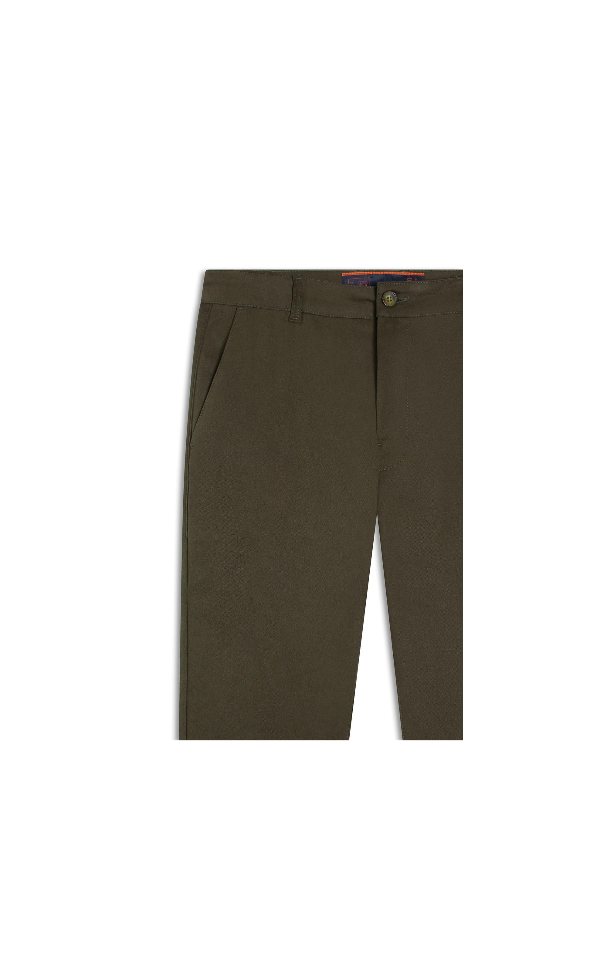 Calça Jogging Color Piece Dye Slim Chino Musgo