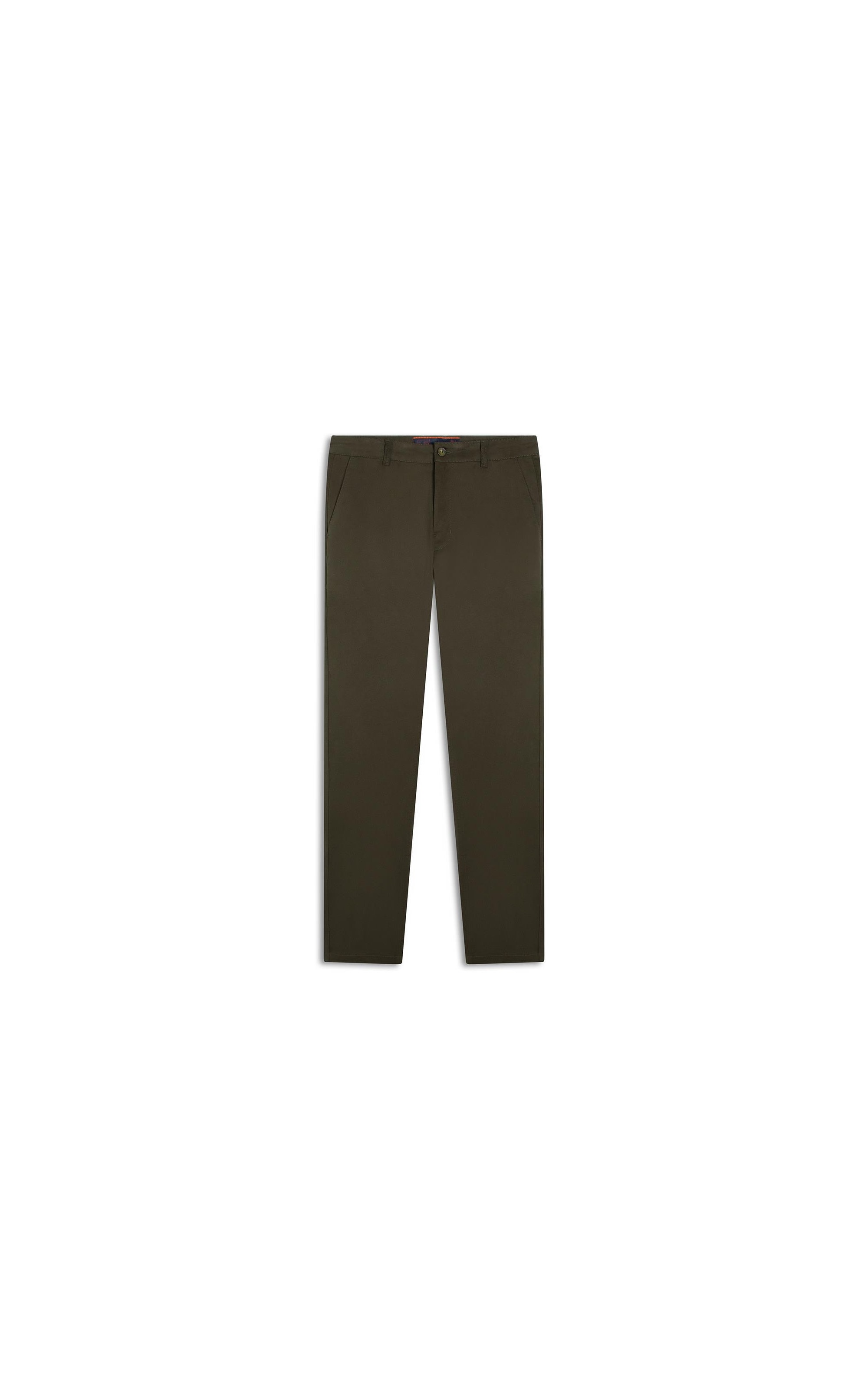 Calça Jogging Color Piece Dye Slim Chino Musgo