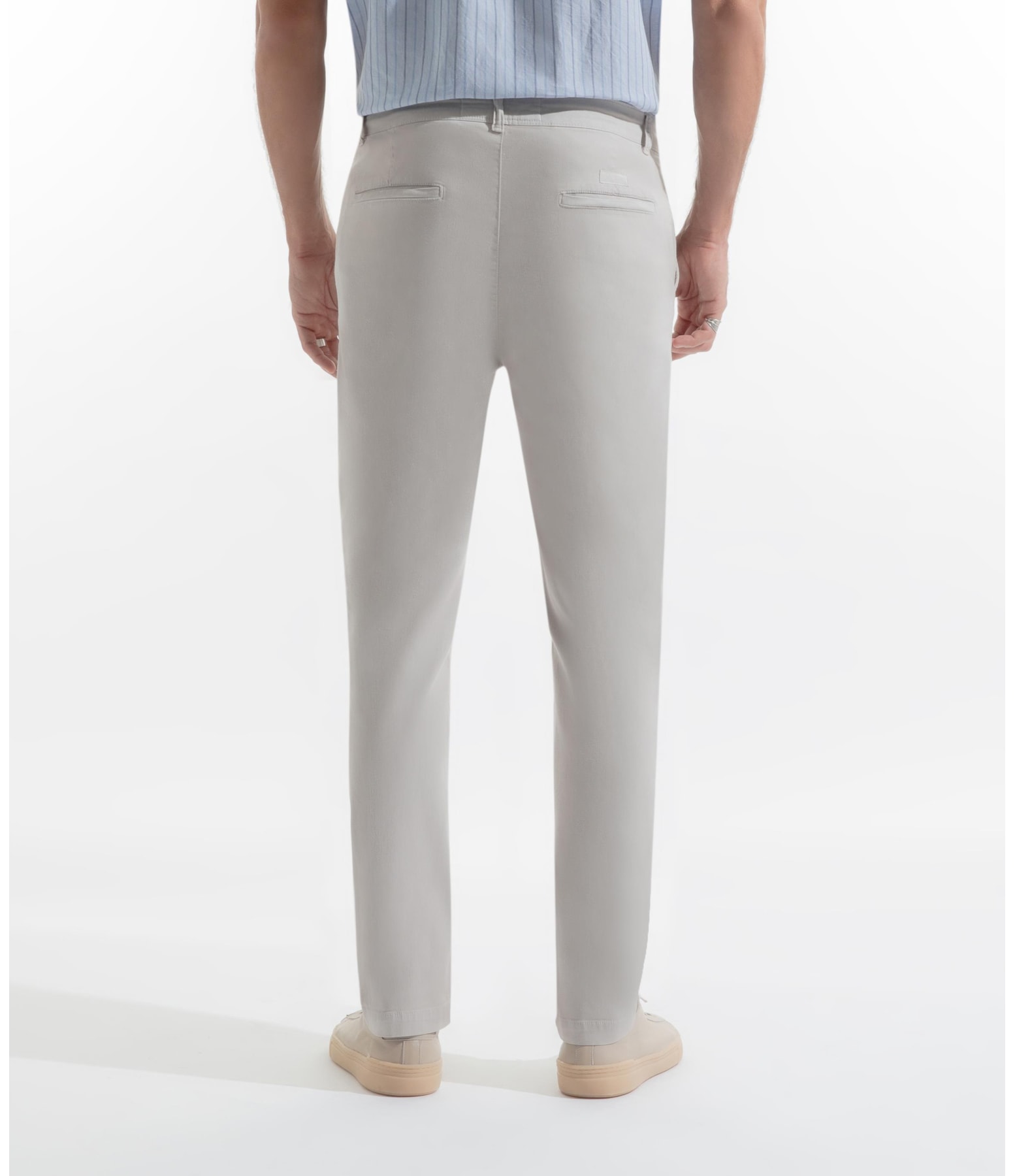 Calça Jogging Slim Chino Berlim Silver