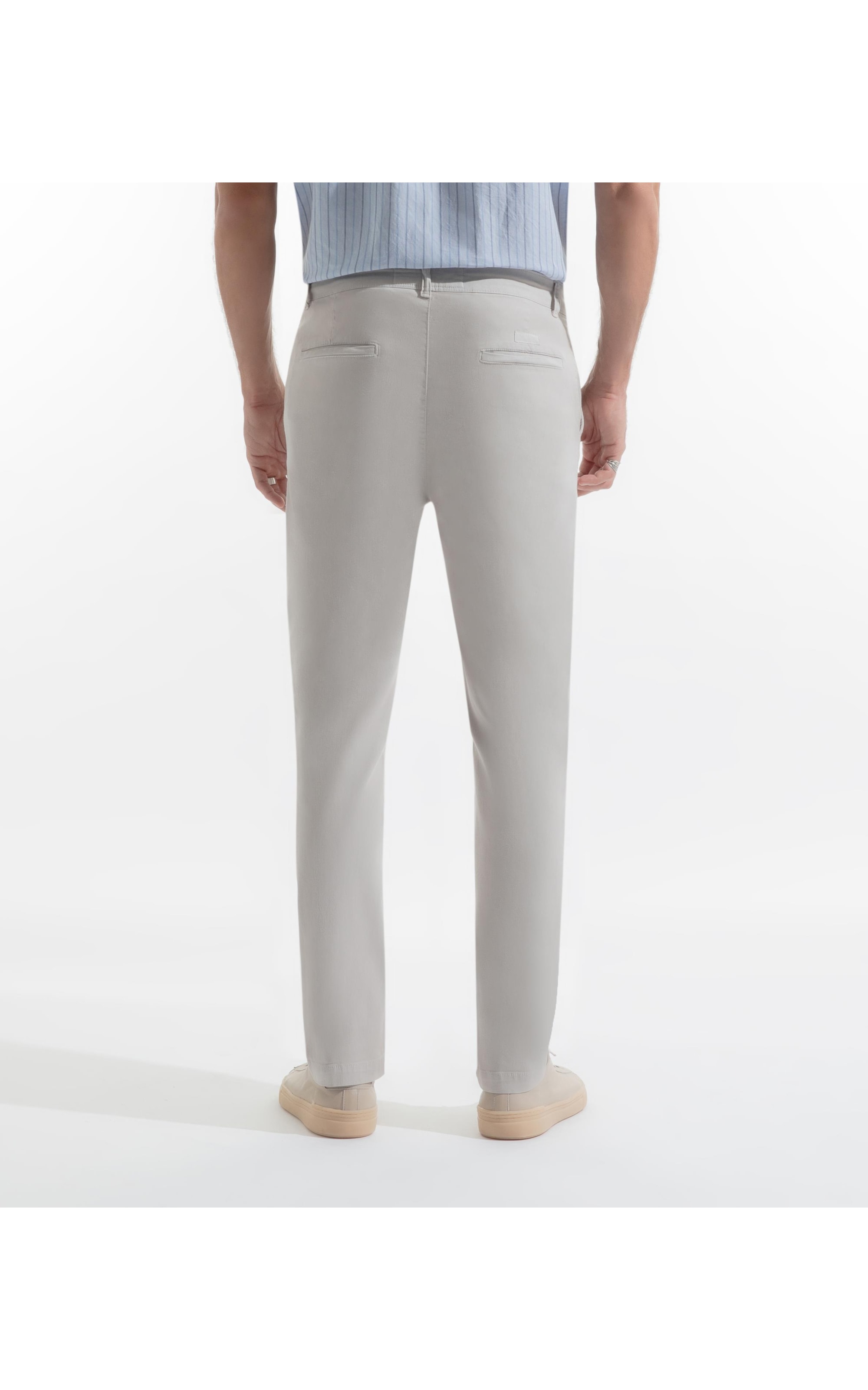Calça Jogging Slim Chino Berlim Silver