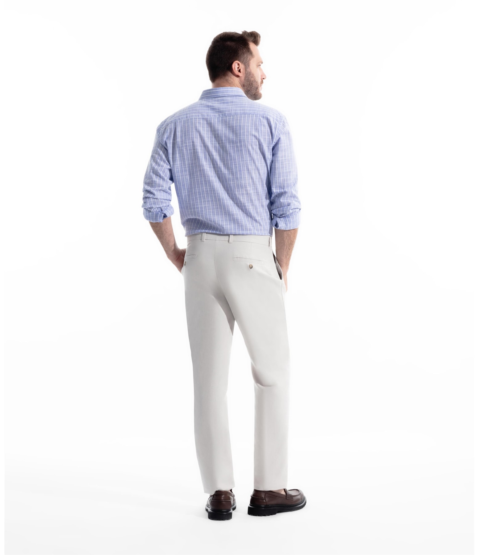 Calça Linho Chevil Natural