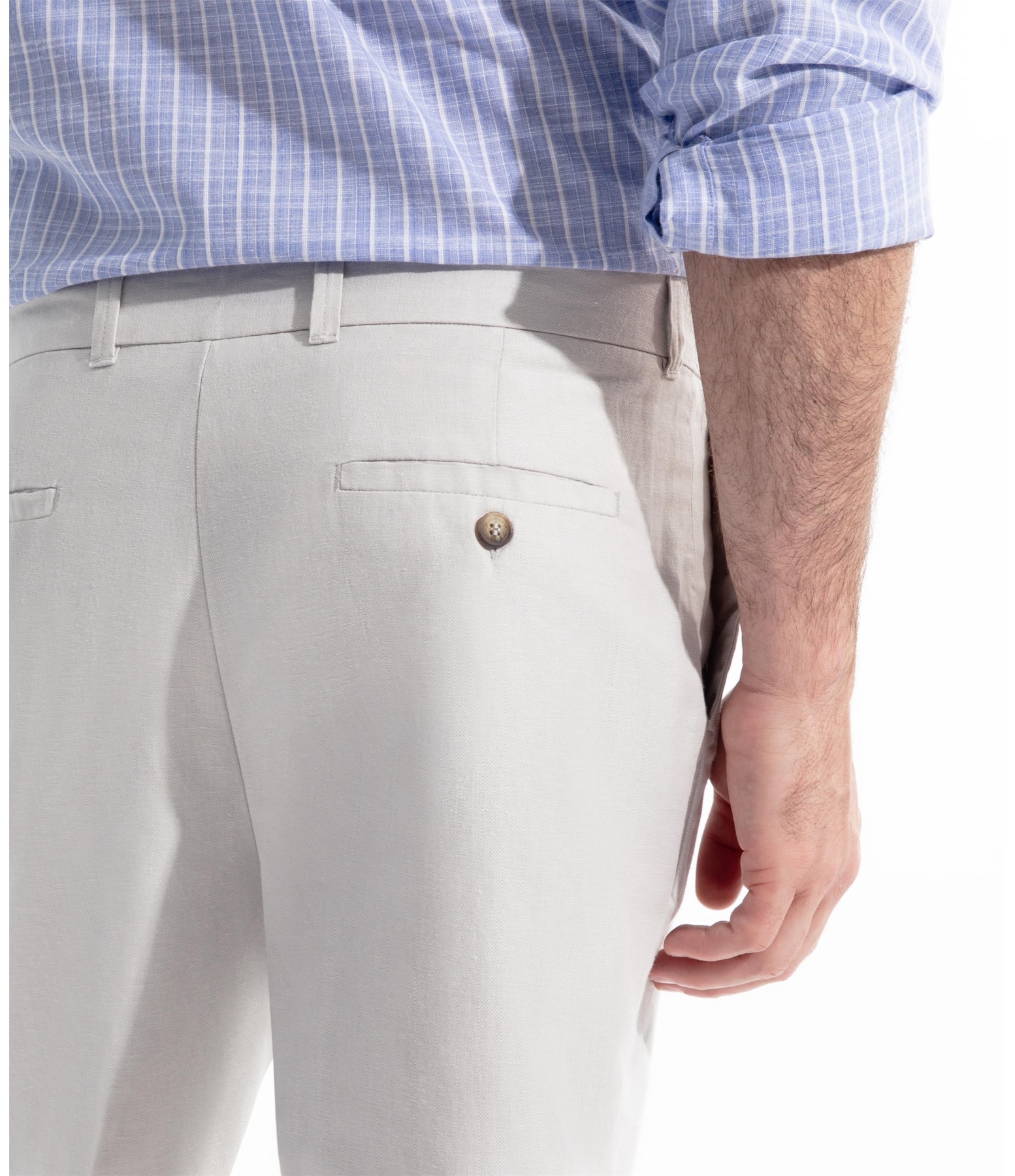 Calça Linho Chevil Natural