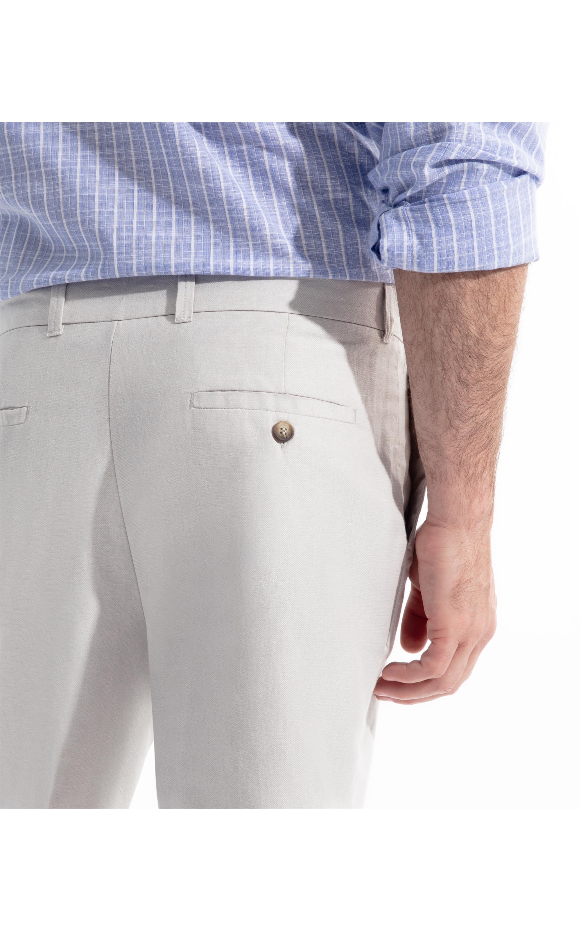 Calça Linho Chevil Natural