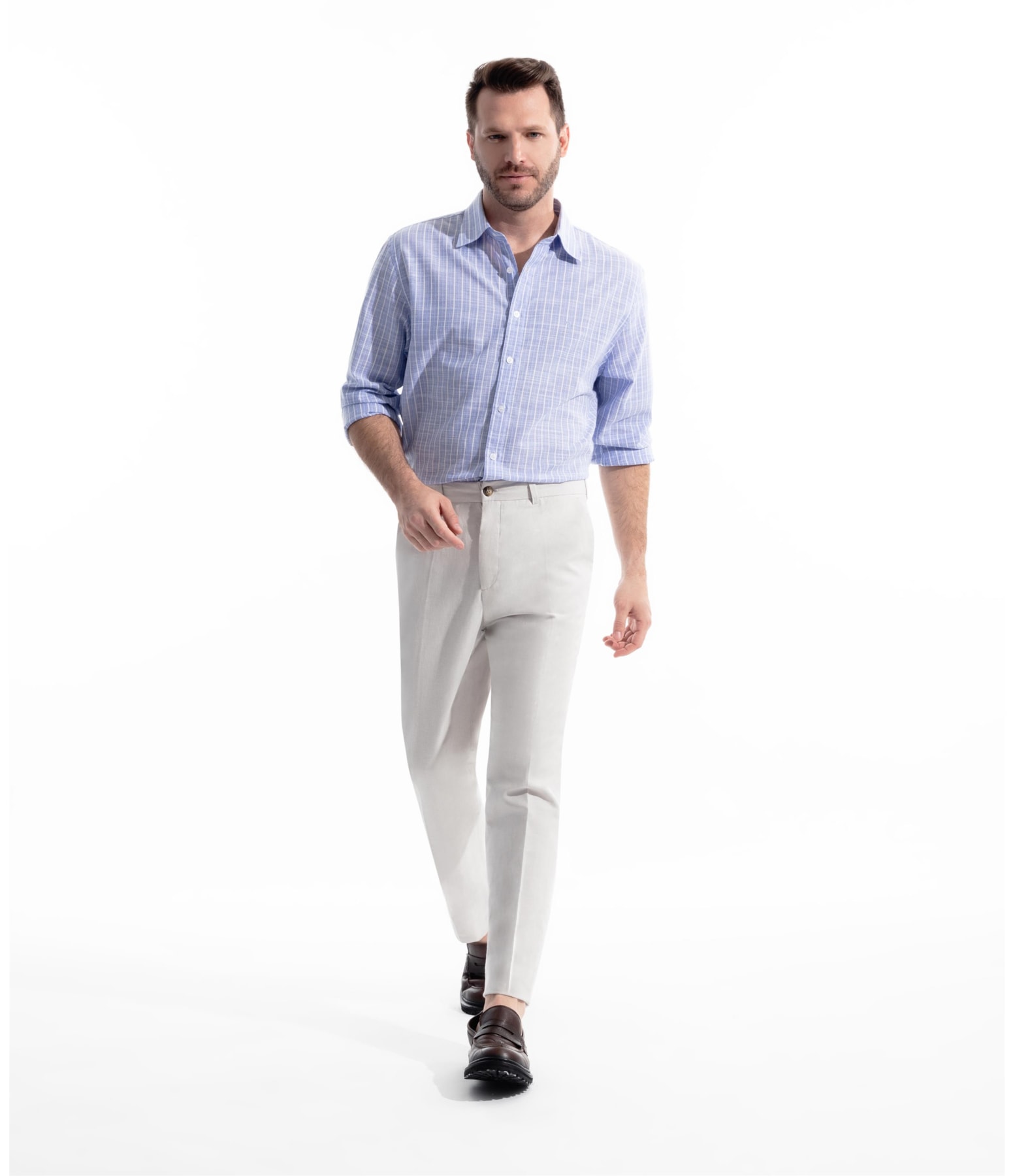 Calça Linho Chevil Natural